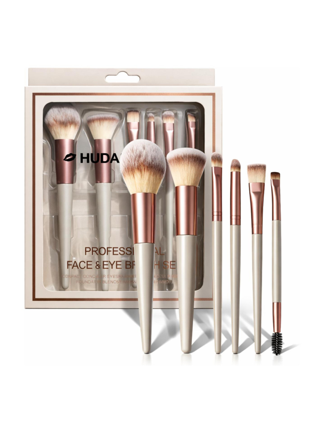 Huda Girl Premium Makeup Brush Set, Professional Beauty Makeup Brushes for Eye & Face