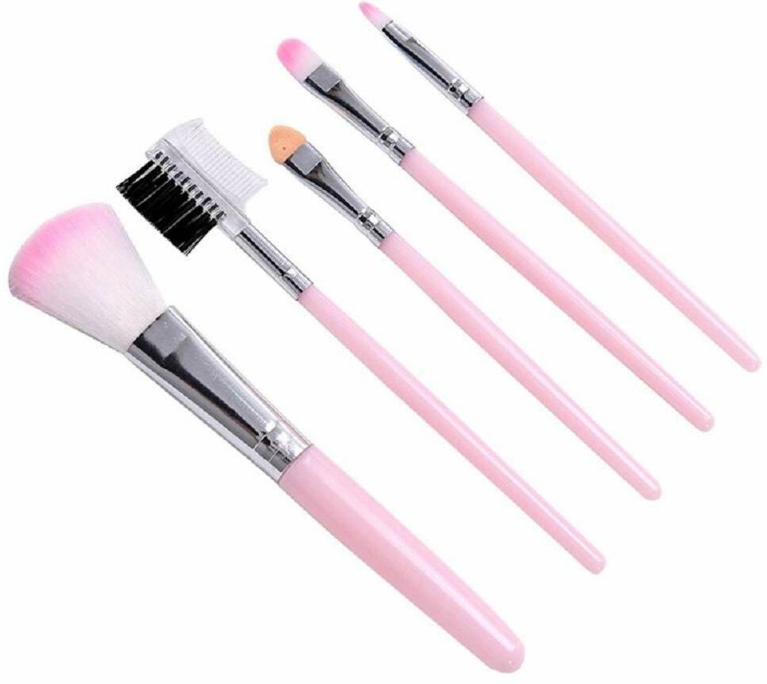 Buy From Best 5 Pcs/Pack Pink Mini Eyeshadow Foundation Eyebrow Lip Makeup Brush Fine Beauty /Eye Shadow Eyebrow Eyeliner Eyelash Lip Brush Cosmetic Tool Mini Make Up Eye Brush Set (Pack of 5 Pcs)