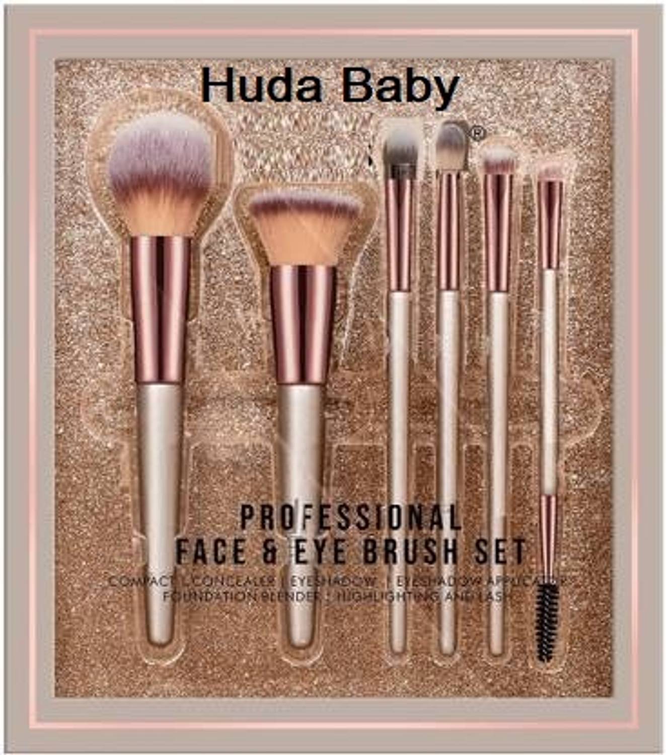 HUDA BABY Premium Synthetic Bristle Professional Face and Eye Bru