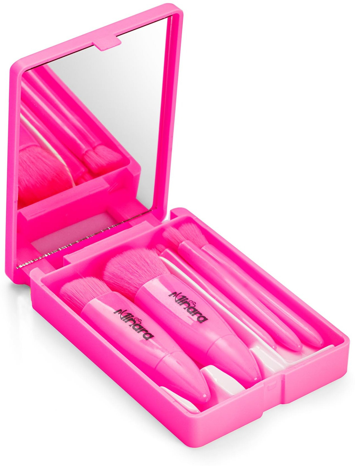 Image of MINARA Makeup Brush Applicator Set of 5 with Mirror & Pouch