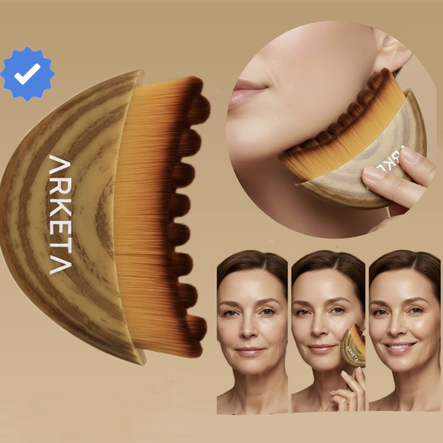 Image of Arketa Face Lymphatic Drainage Brush