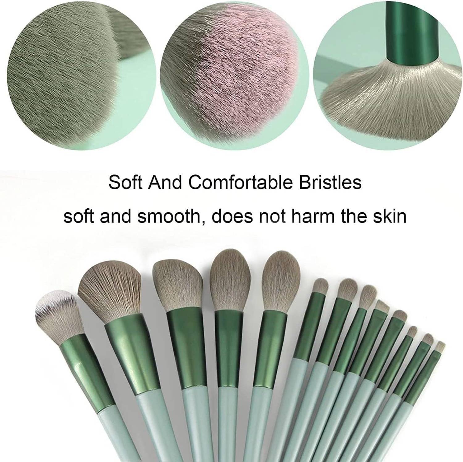 VELCIRA 13 PCS Makeup Brush Set with Sponge 13 Pieces - Image 3