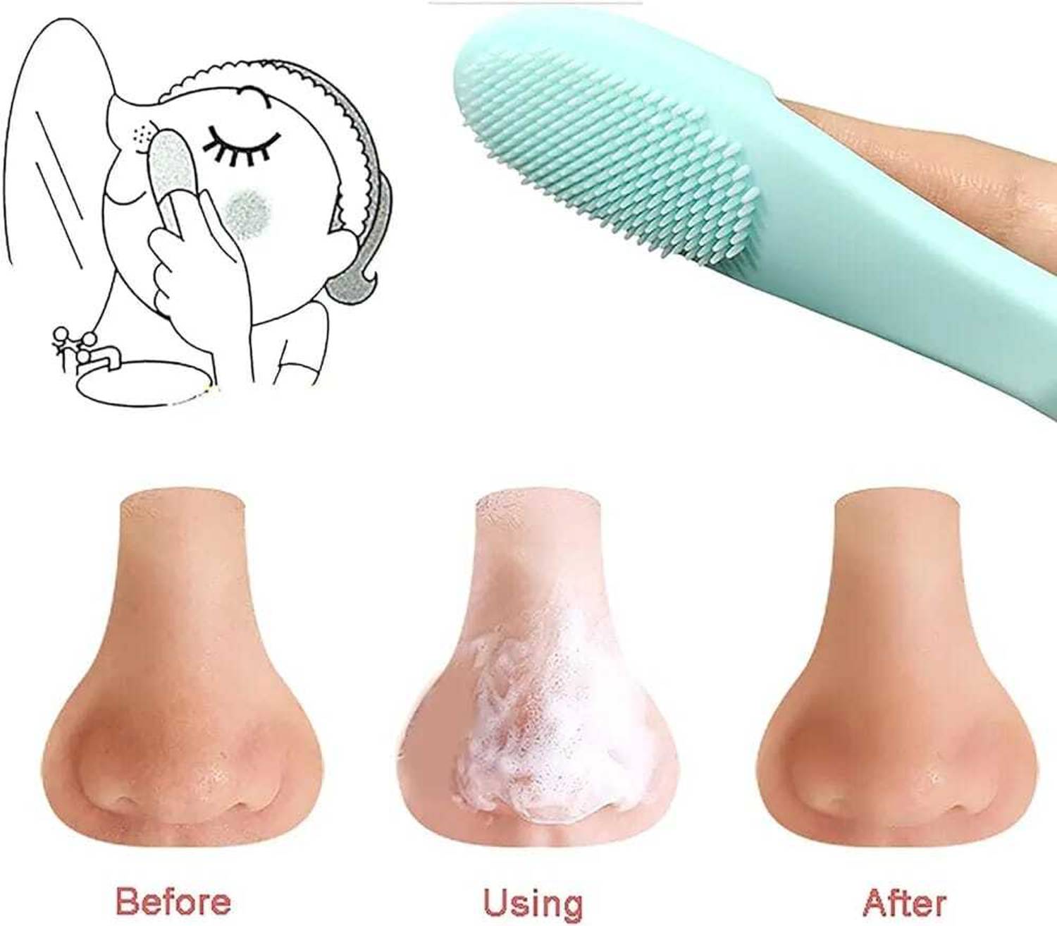 JUBEEMART JM Silicone Face Finger Brush Pack of 2 - Image 3