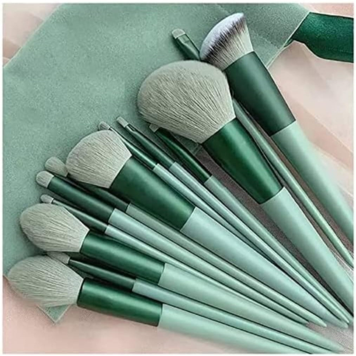 Image of MISTY ALLE 13 PCE MAKEUP BRUSHES WITH 6 IN 1 SPONGE PUFF