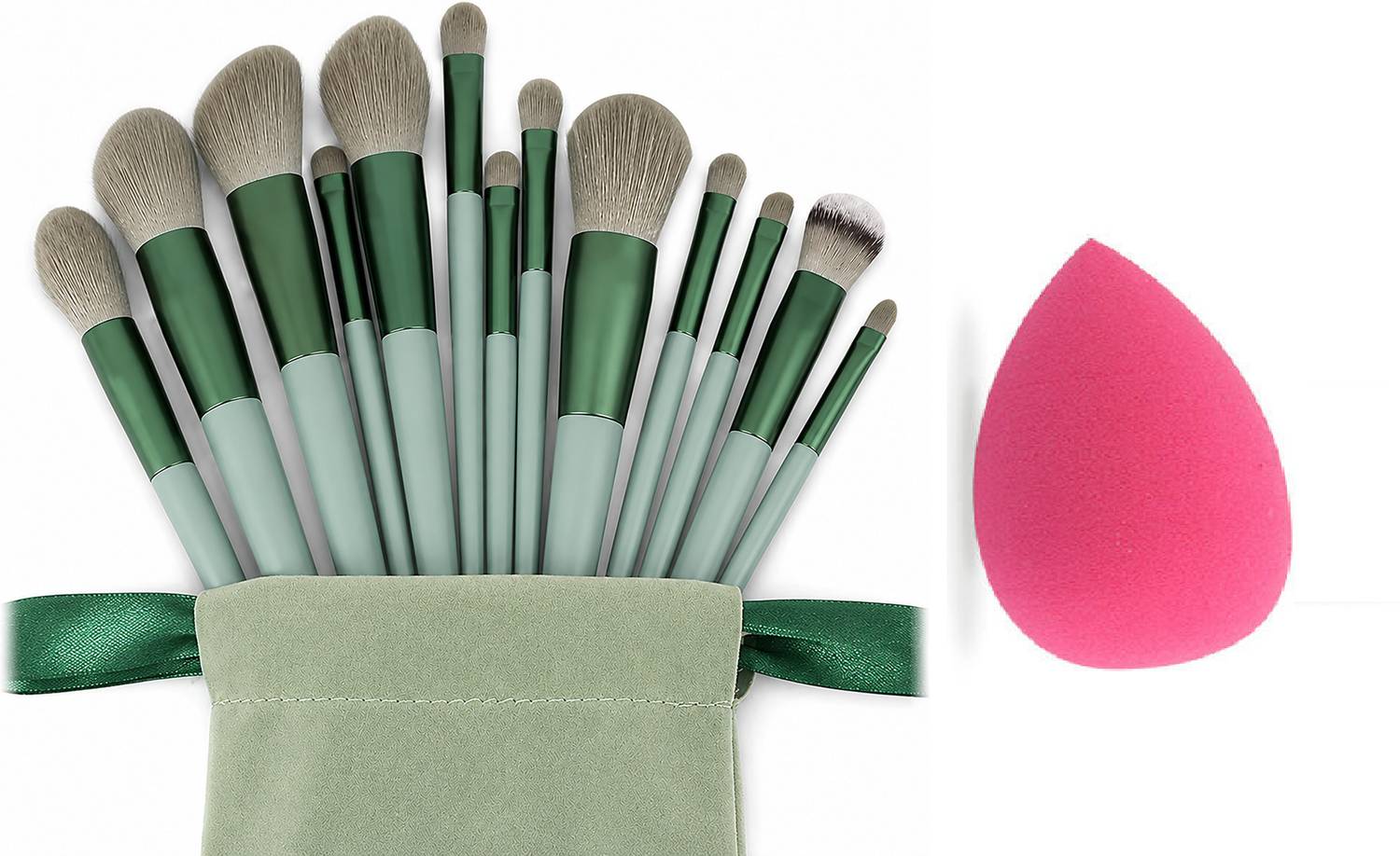VELCIRA 13 PCS Makeup Brush Set with Sponge 13 Pieces - Image 1