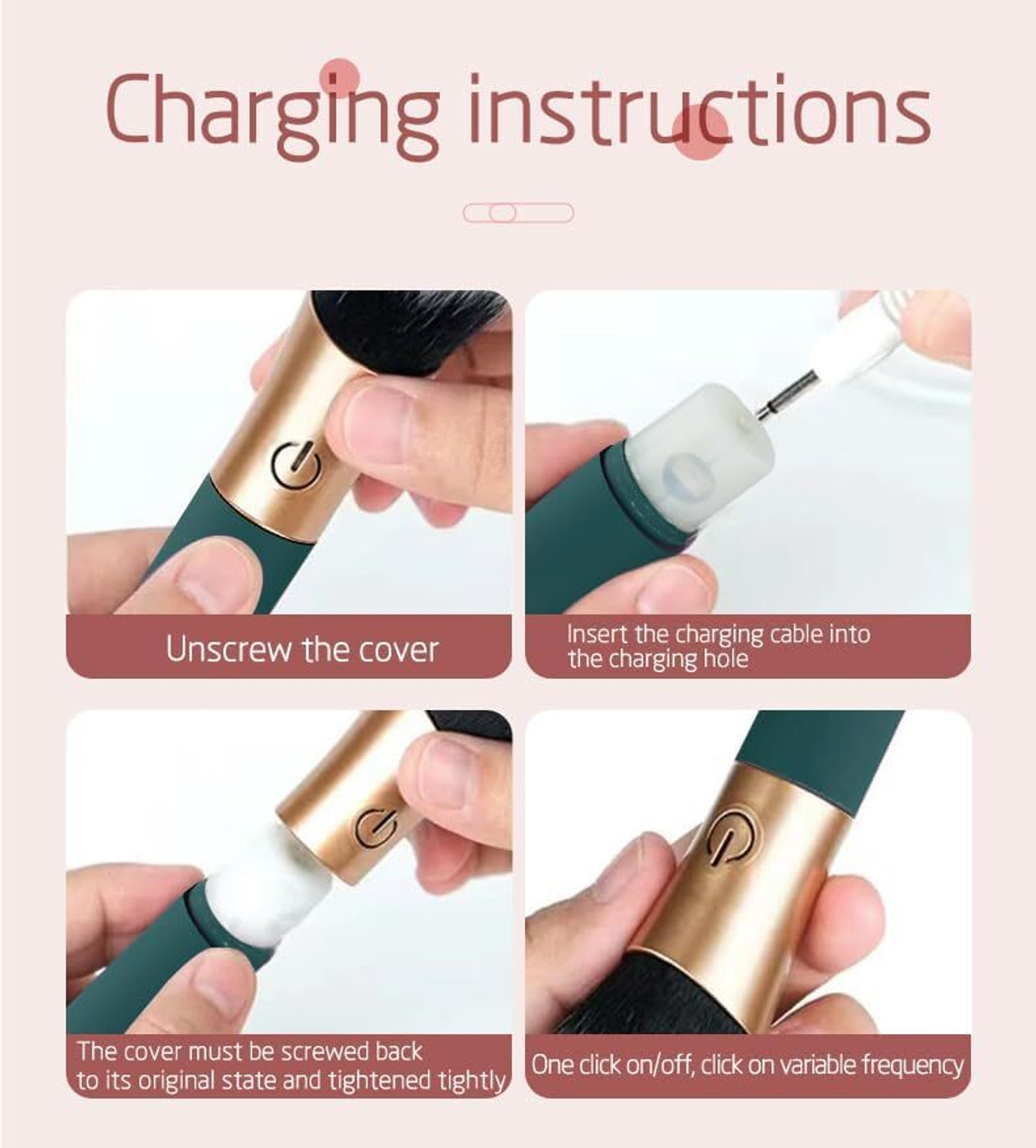Image of Bonsly Multifunctional Vibrator Makeup Brush