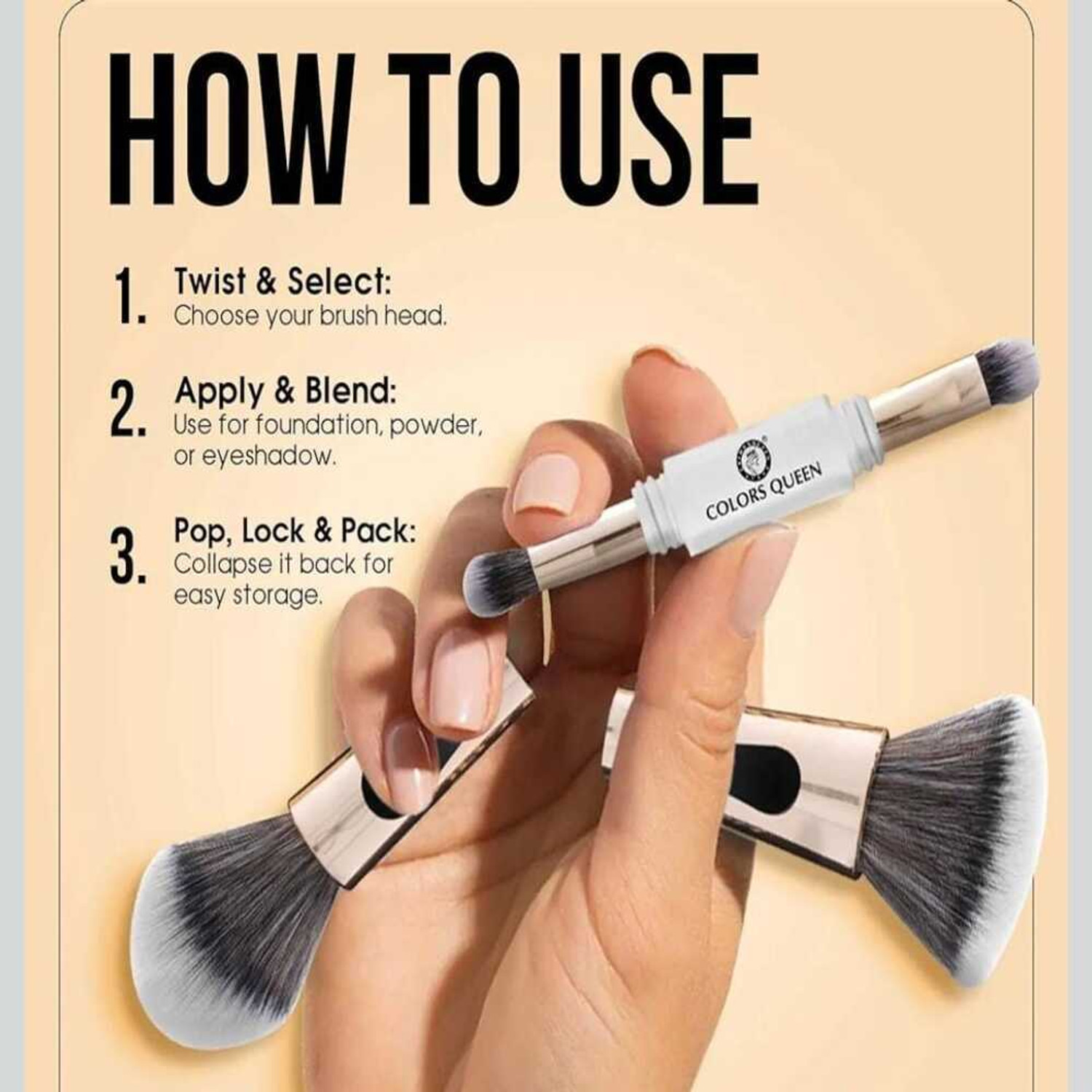 Image of shevique 4-in-1 Cosmetic Brush Foundation Powder Eyeshadow