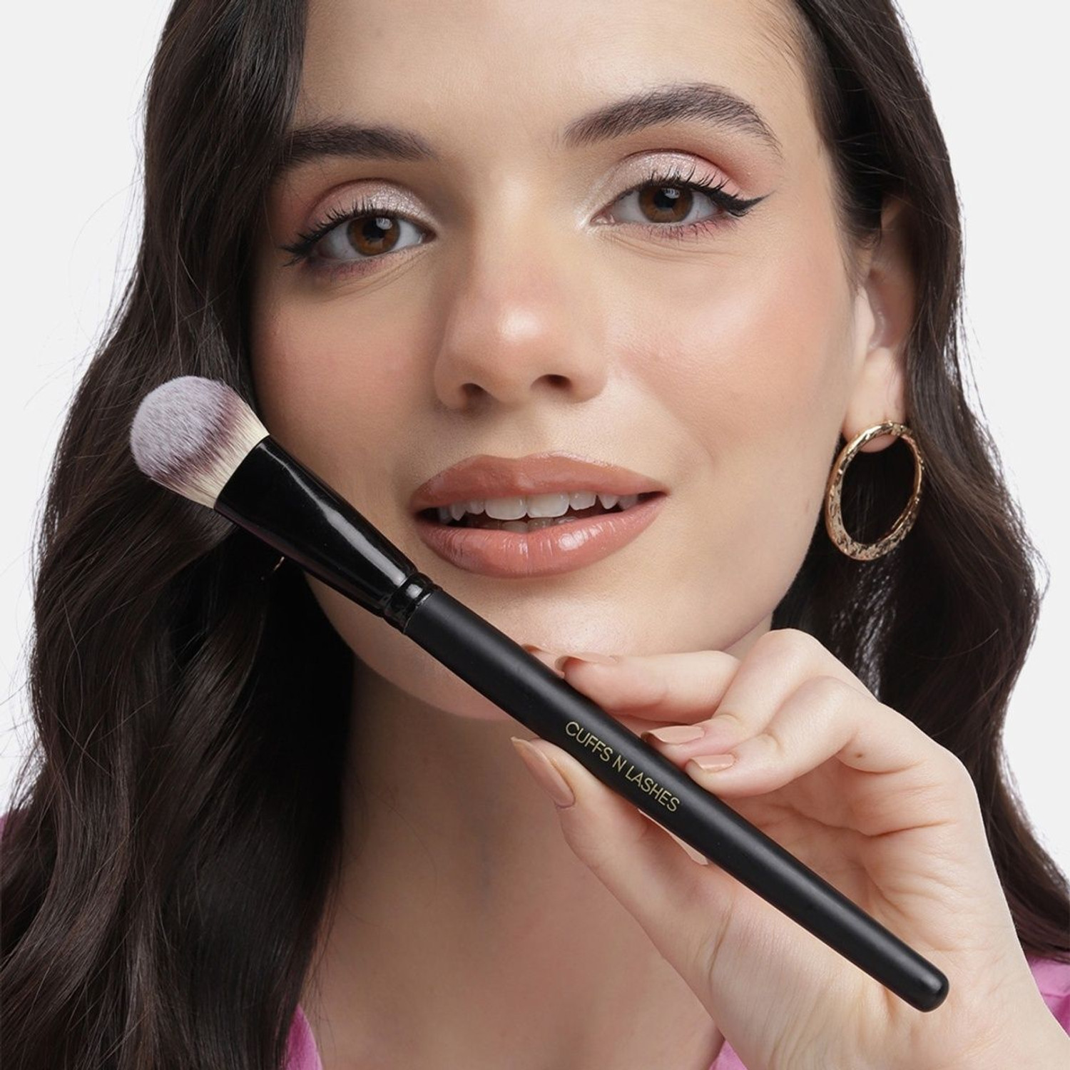 Image of CUFFS N LASHES F016 Foundation Brush - High Performance, Soft Bristles