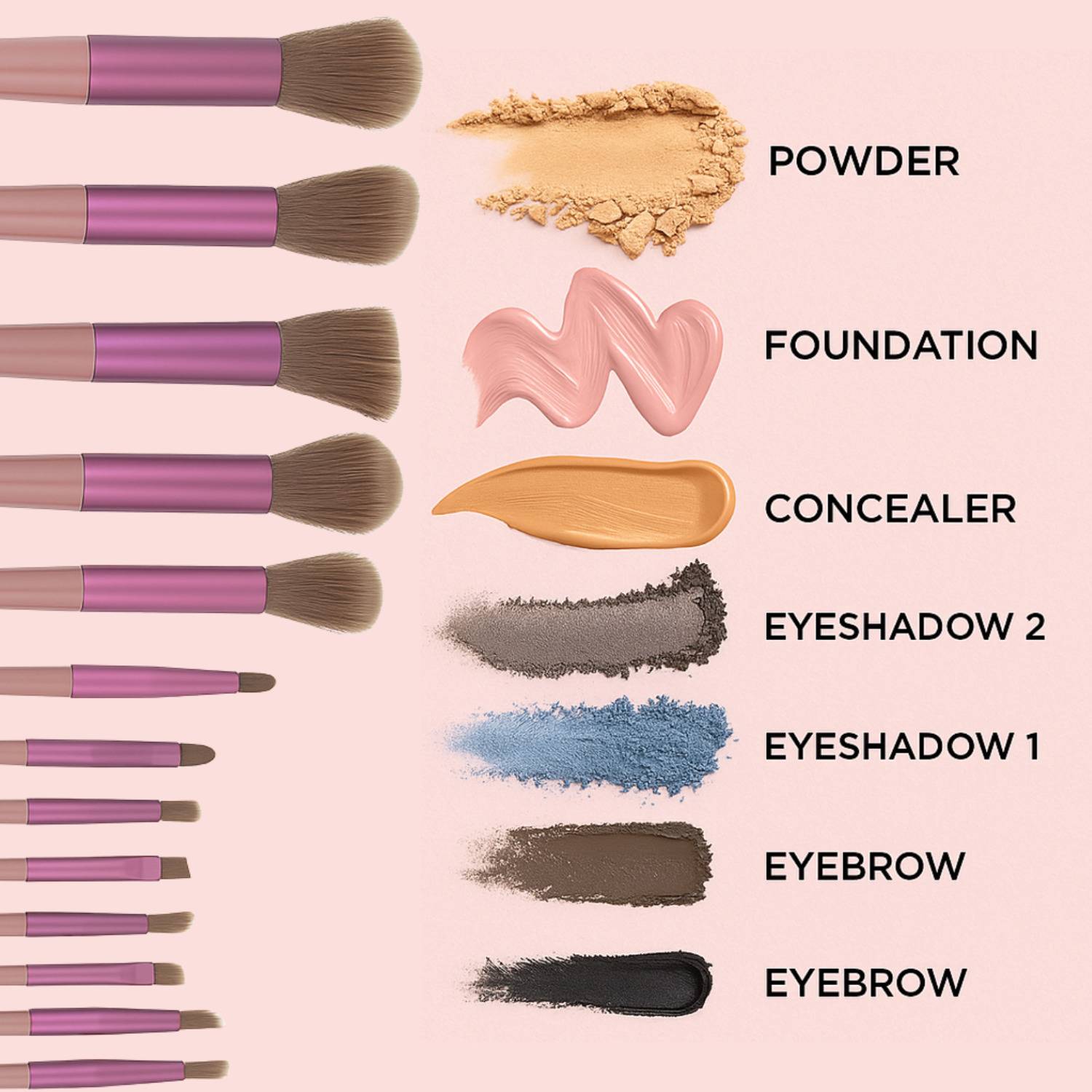 AmazingKarts 13-Piece Makeup Brush Set 13 Pieces - Image 5