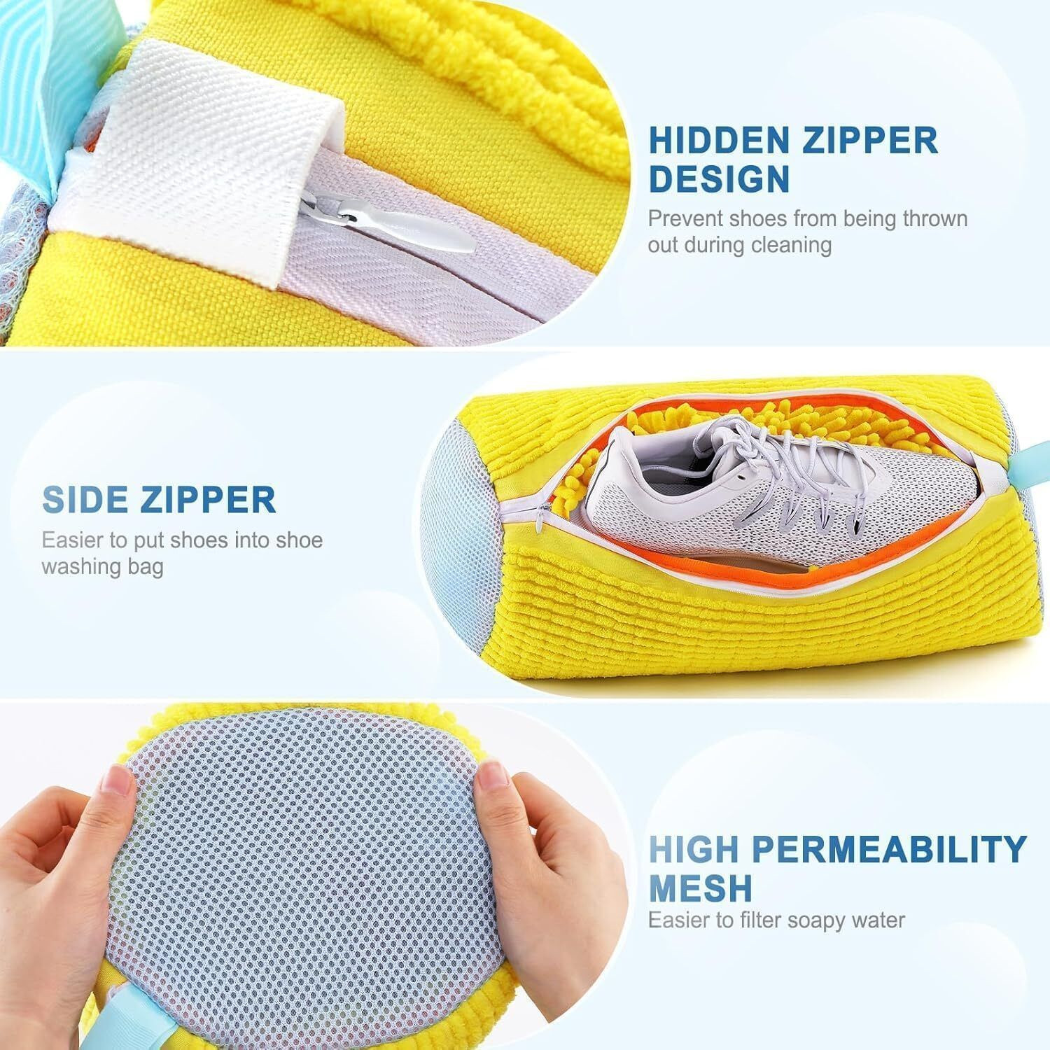Image of Mizuki 1Pc Shoe Washing Machine Bag, Laundry Bag with Zip for Washing Machine Cleaner