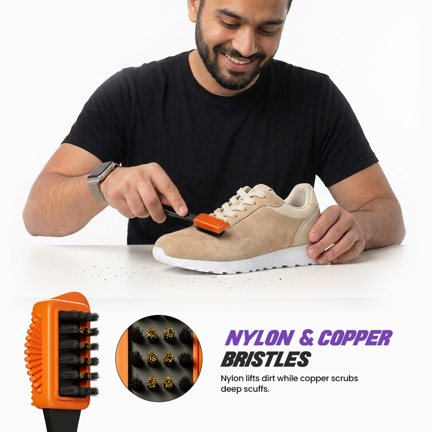 Image of SNEAKARE Suede & Nubuck Master Kit 4-in-1 Brush & Eraser | Water-Free Cleaning Suede Care Shoe Care Kit