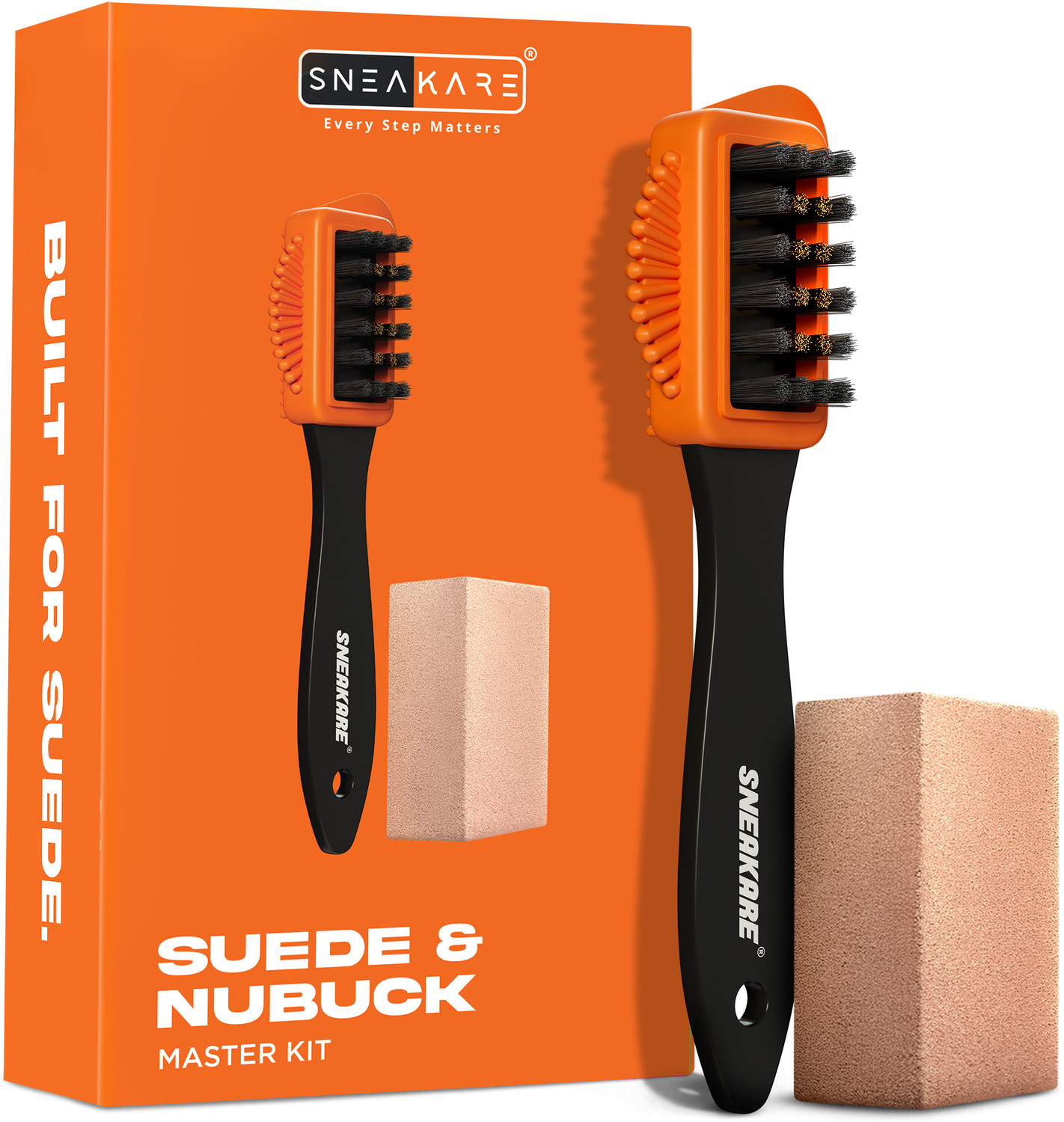 Image of SNEAKARE Suede & Nubuck Master Kit 4-in-1 Brush & Eraser | Water-Free Cleaning Suede Care Shoe Care Kit