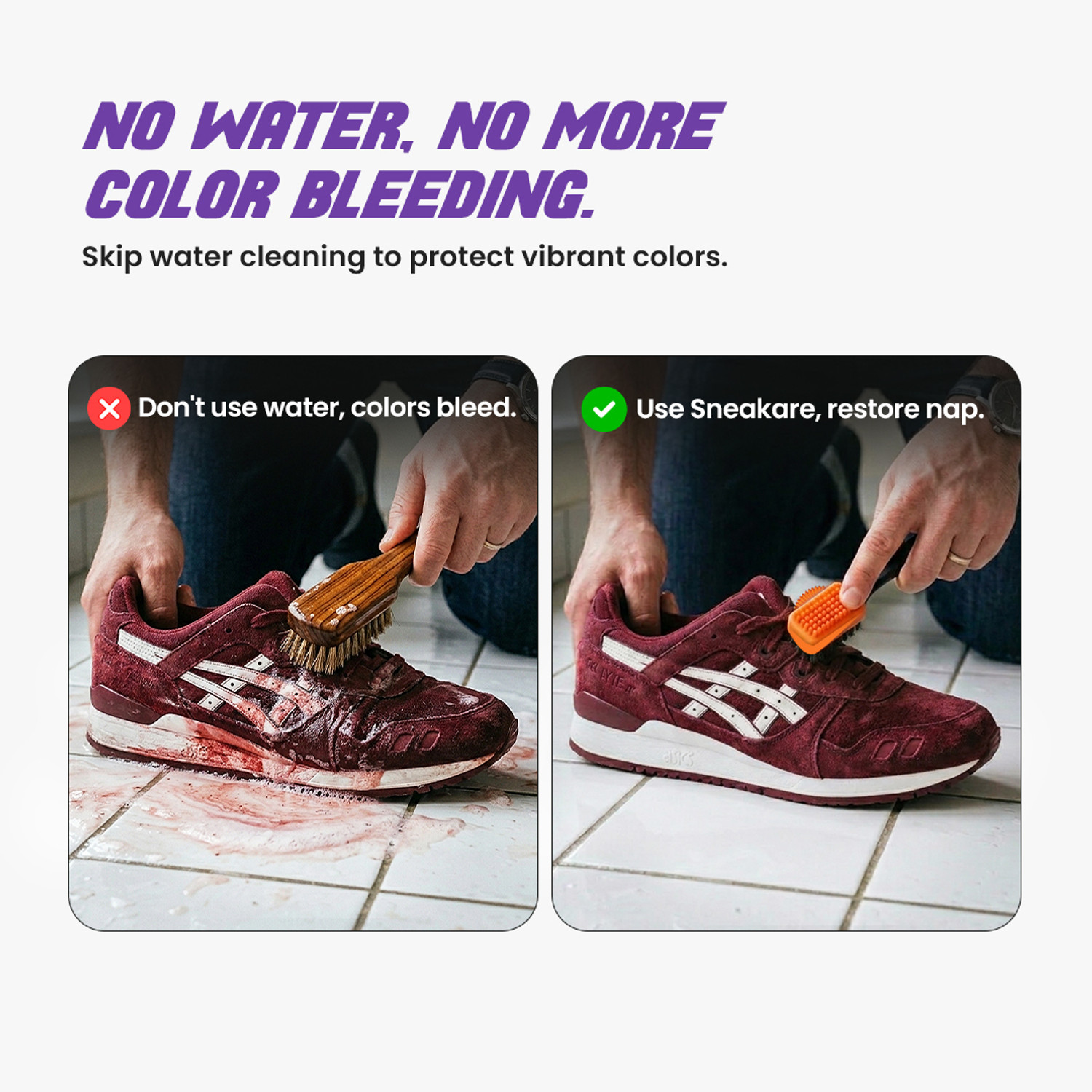 Image of SNEAKARE Suede & Nubuck Master Kit 4-in-1 Brush & Eraser | Water-Free Cleaning Suede Care Shoe Care Kit
