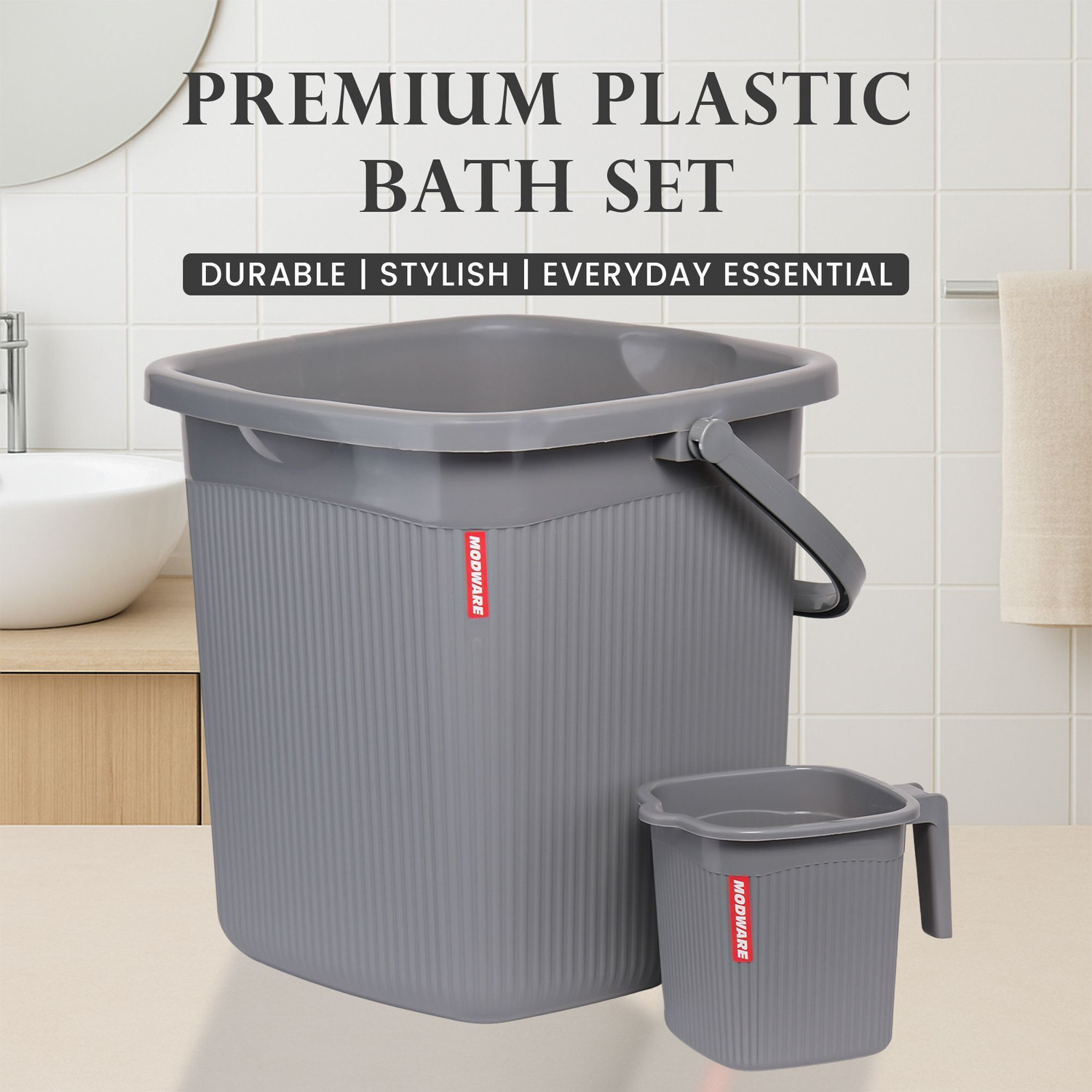 Image of MODWARE Square Bucket Set 18 L Plastic Bucket