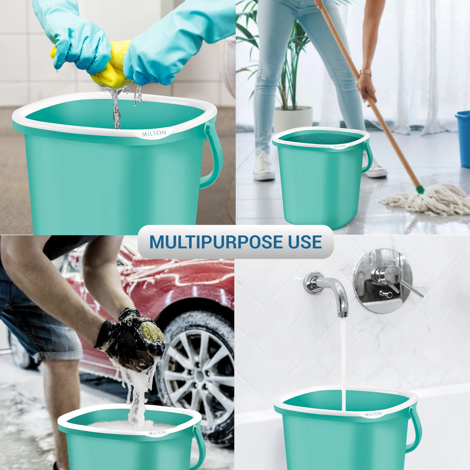 Image of Spotzero by Milton SWISH SQUARE BUCKET 20 L Plastic Bucket