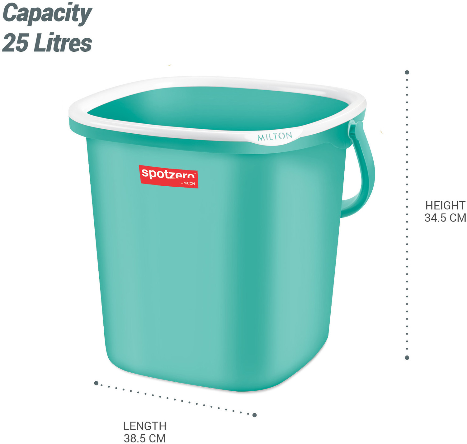 Image of Spotzero by Milton CCPDBTH054ASSR0001 25 L Plastic Bucket