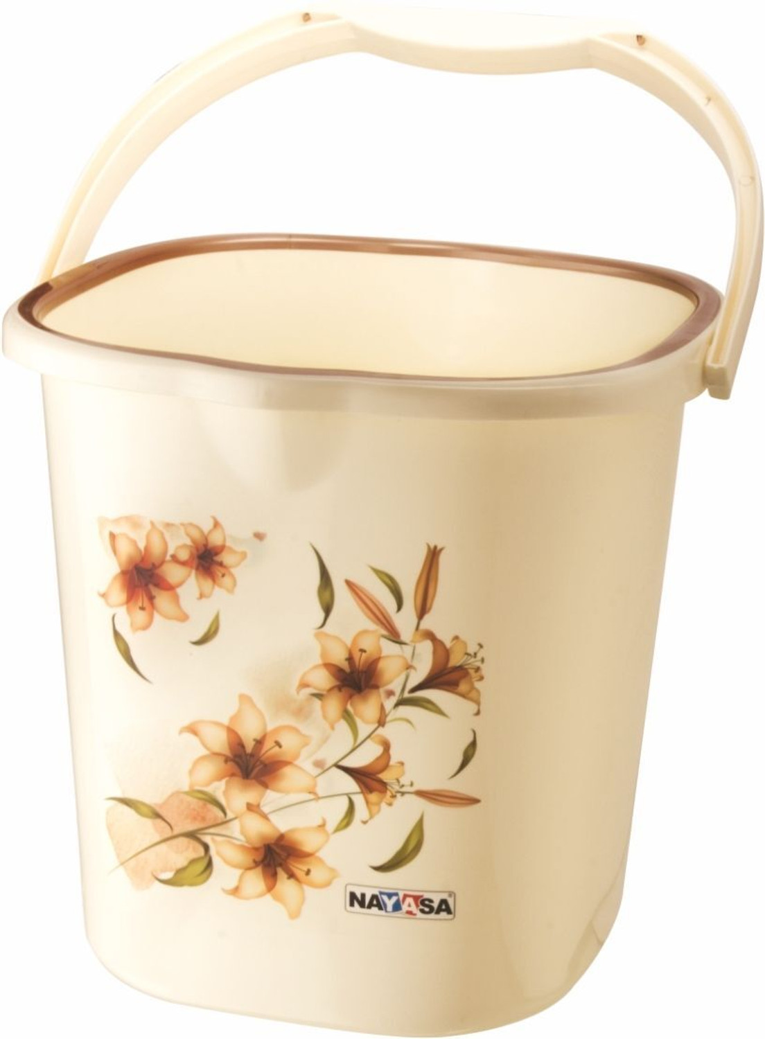 Image of NAYASA Square Ring Deluxe Bucket, BPA Free & Sturdy 18 L Plastic Bucket