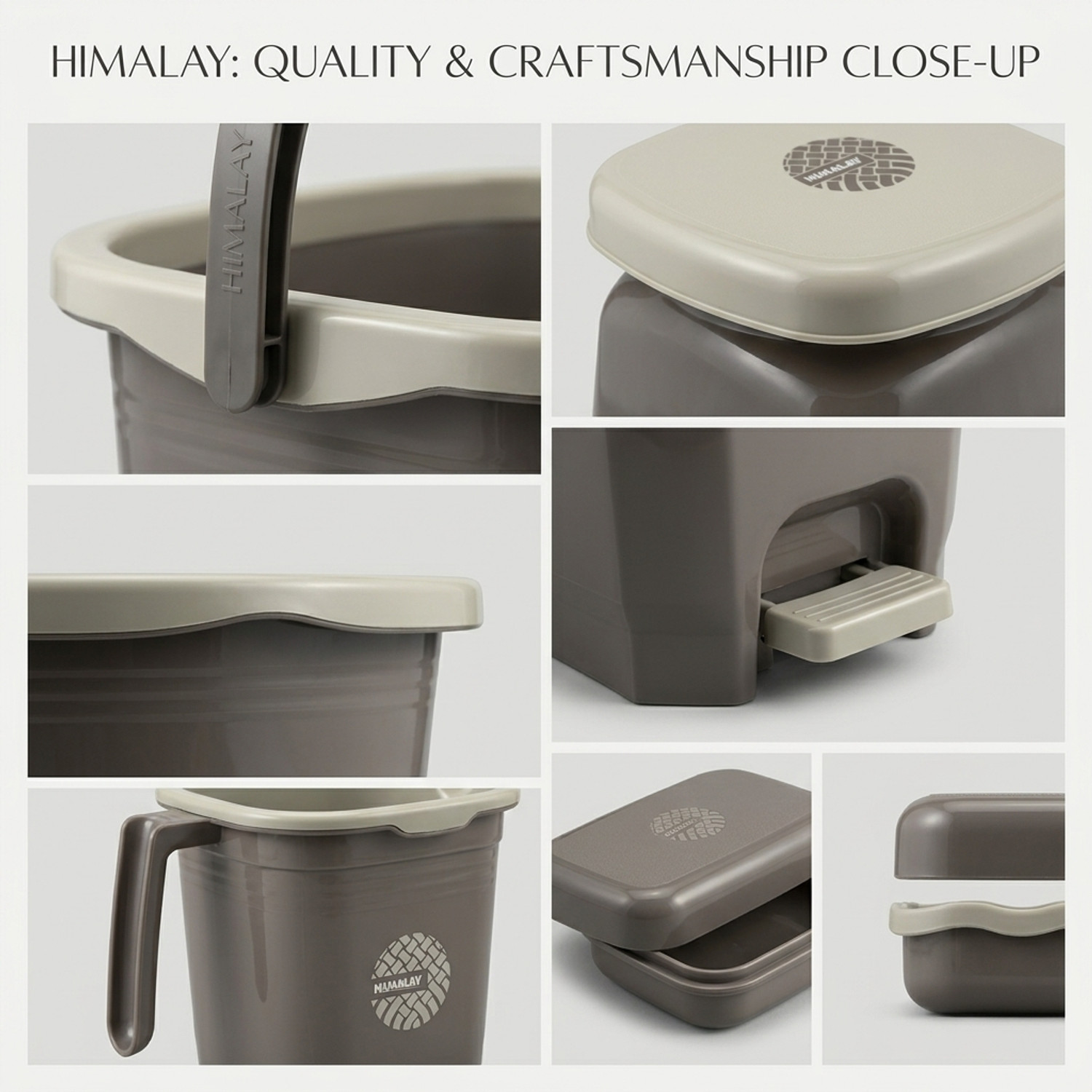 Image of himalay thermoplast bathroom set with bucket with 20 L Bucket, Mug, Tub, Stool, Dustbin & Soap Case 20 L Plastic Bucket