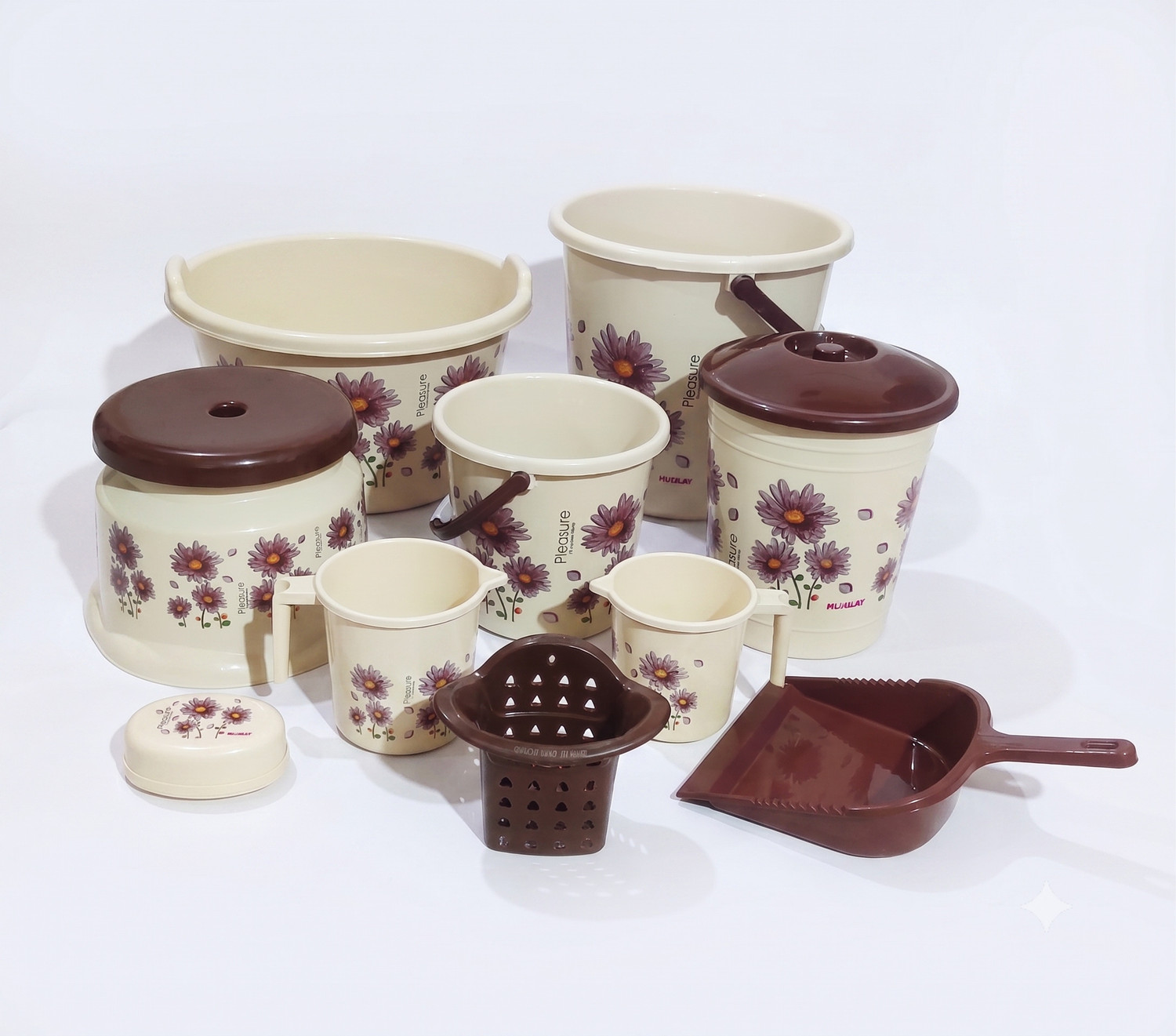 Image of himalay thermoplast Bathroom Set Combo With 20L Bucket and Accessories Plastic Bucket Set - 20 L 20 L Plastic Bucket
