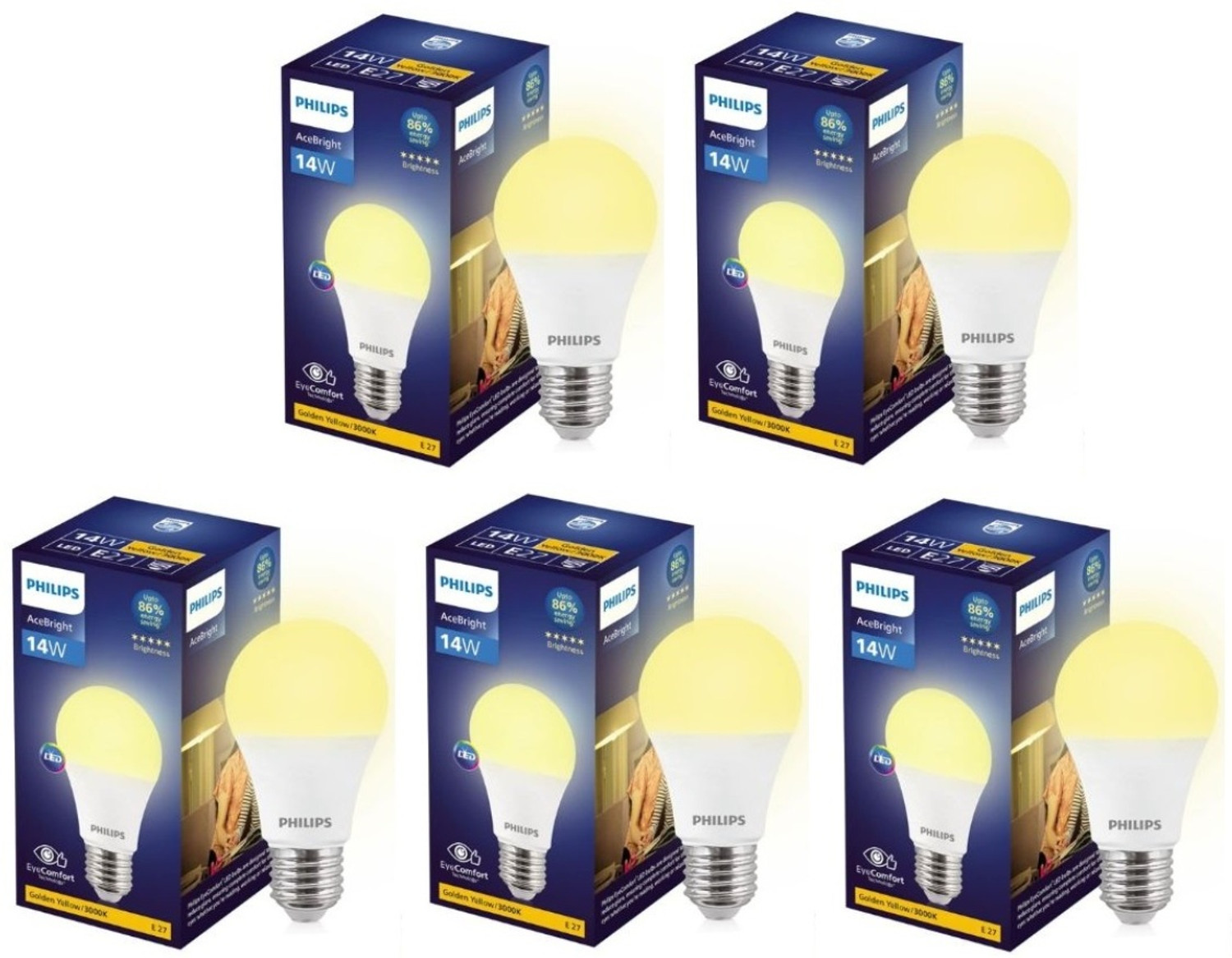 Image of PHILIPS 14 W Basic Round E27 LED Bulb