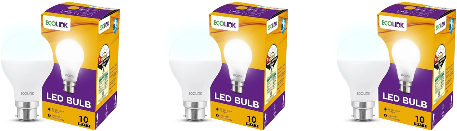 Image of EcoLink 10 W Basic Round B22 LED Bulb