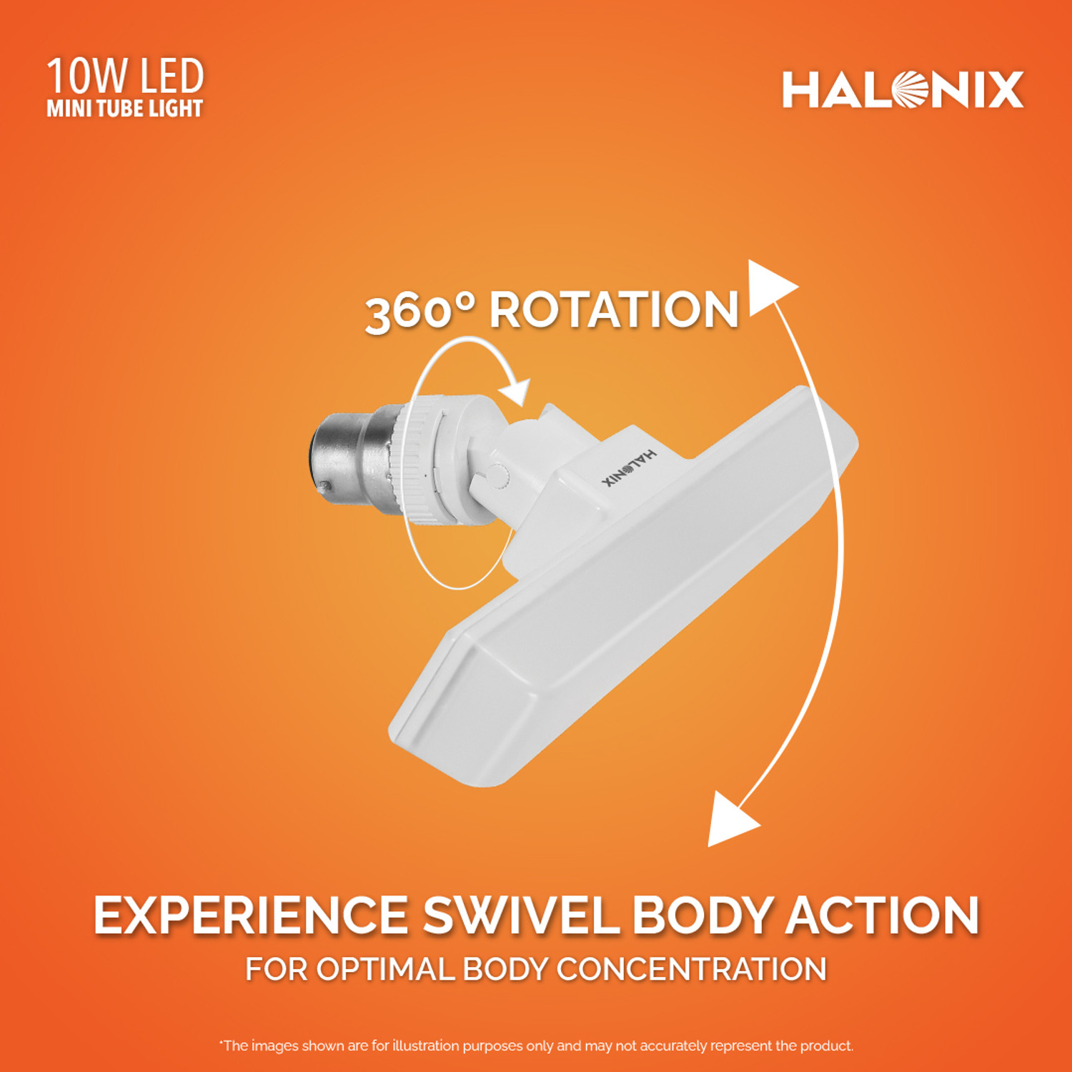 Image of HALONIX 10 W Basic T-Bulb B22 D LED Bulb