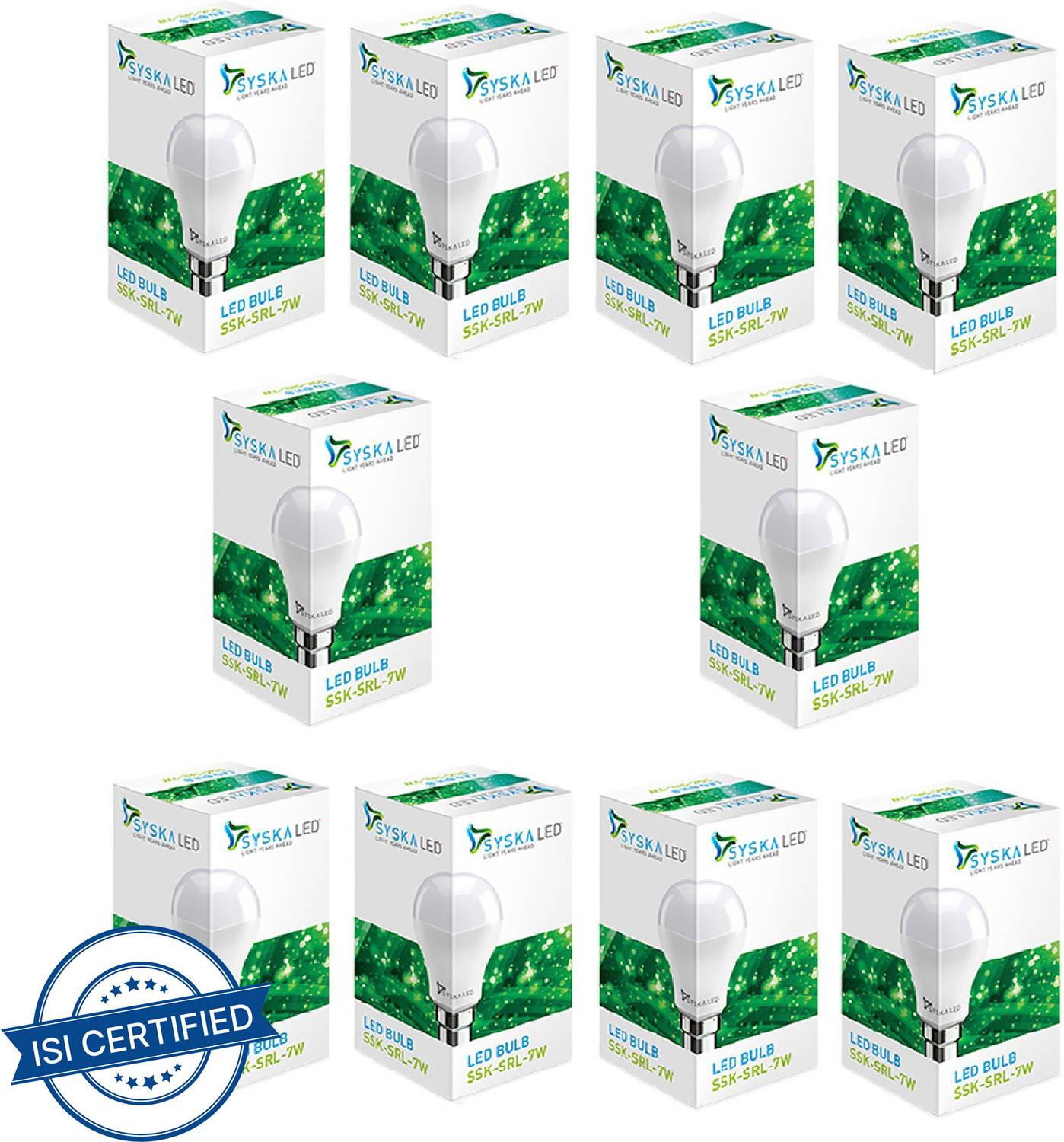 Syska 7 W Basic Standard B22 LED Bulb