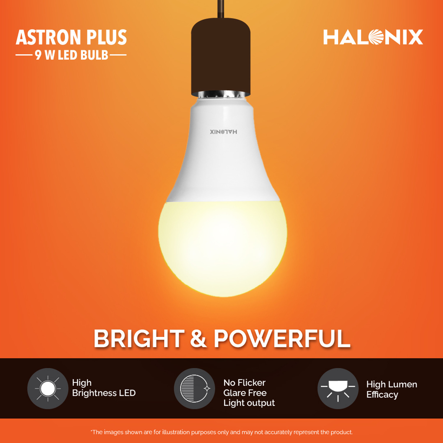 Image of HALONIX 9 W Basic Round B22 D LED Bulb