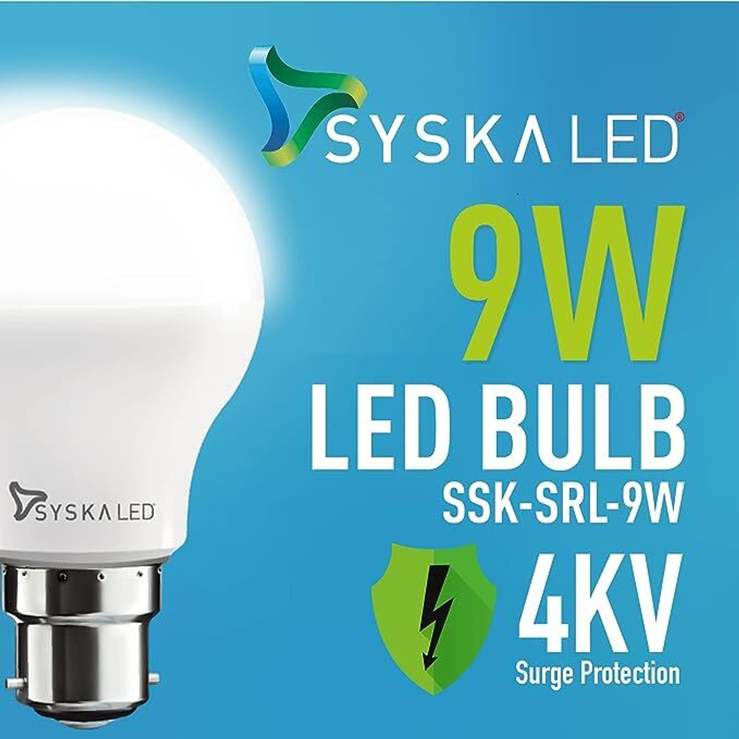 Image of Syska 9 W Basic Standard B22 LED Bulb