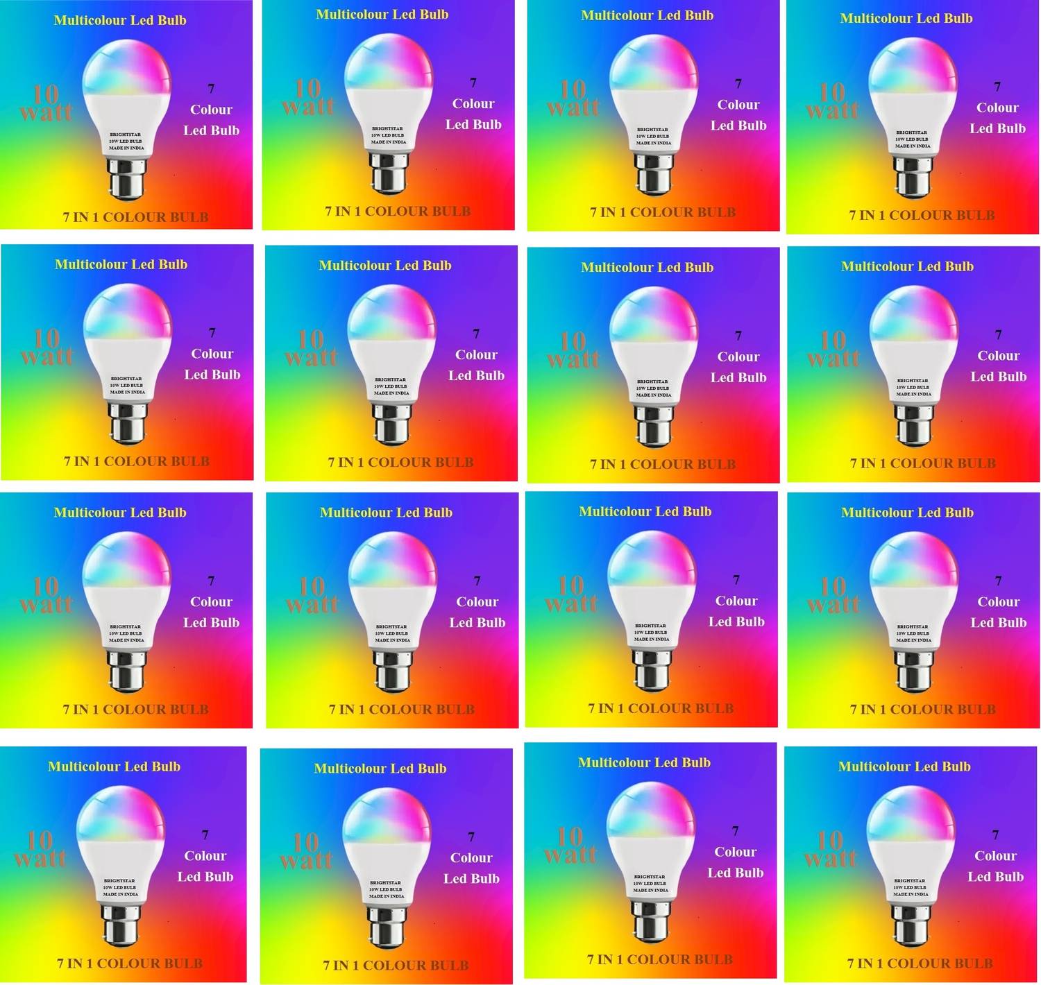 Brightstar 10 W Basic Round B22 LED Bulb
