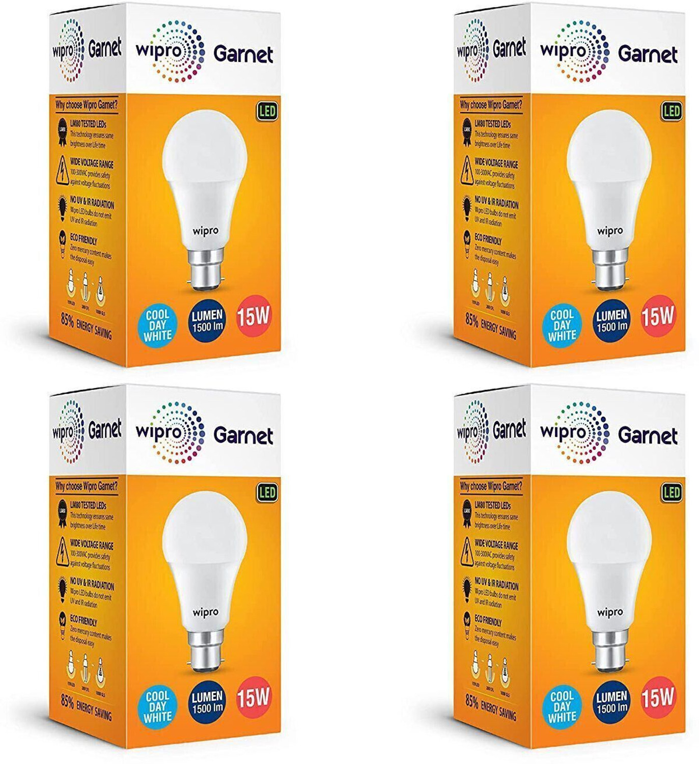 Image of Wipro 15 W Basic Standard B22 LED Bulb