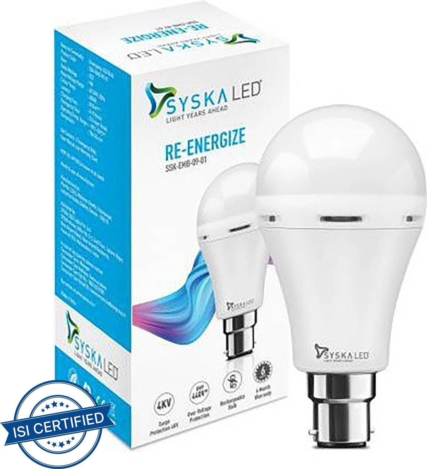 Syska 9 W Inverter Standard B22 Inverter Bulb