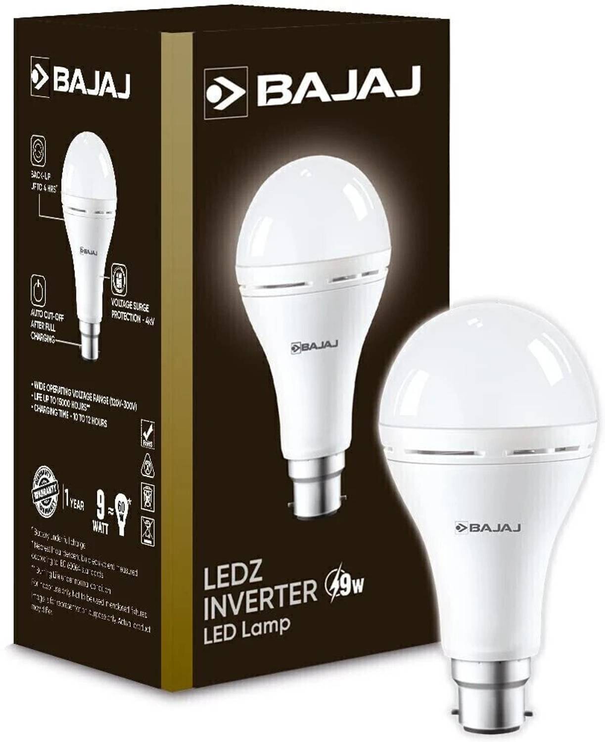 BAJAJ 9 W Inverter Standard B22 Inverter Bulb