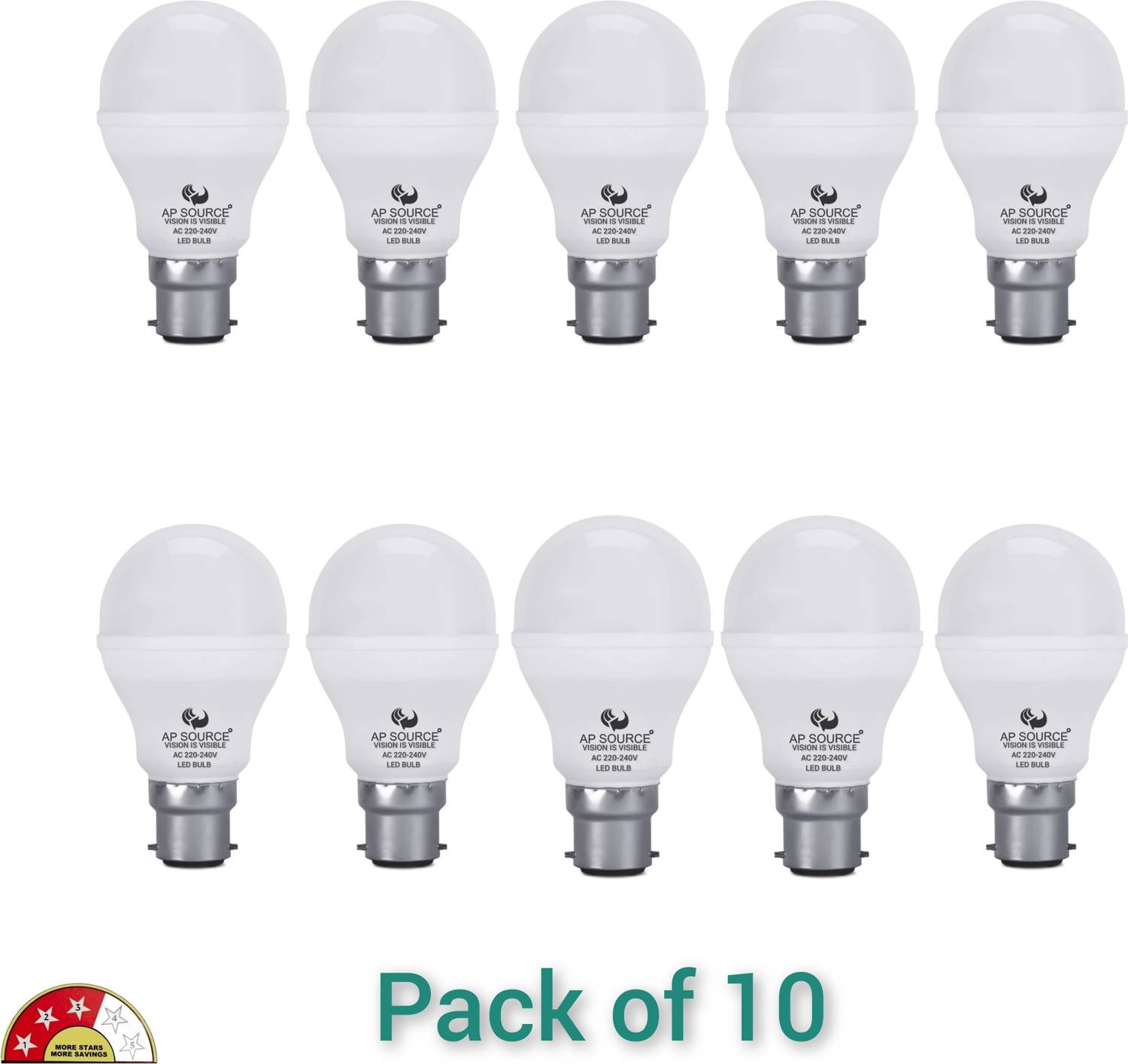 AP Source 9 W Basic Standard B22 LED Bulb