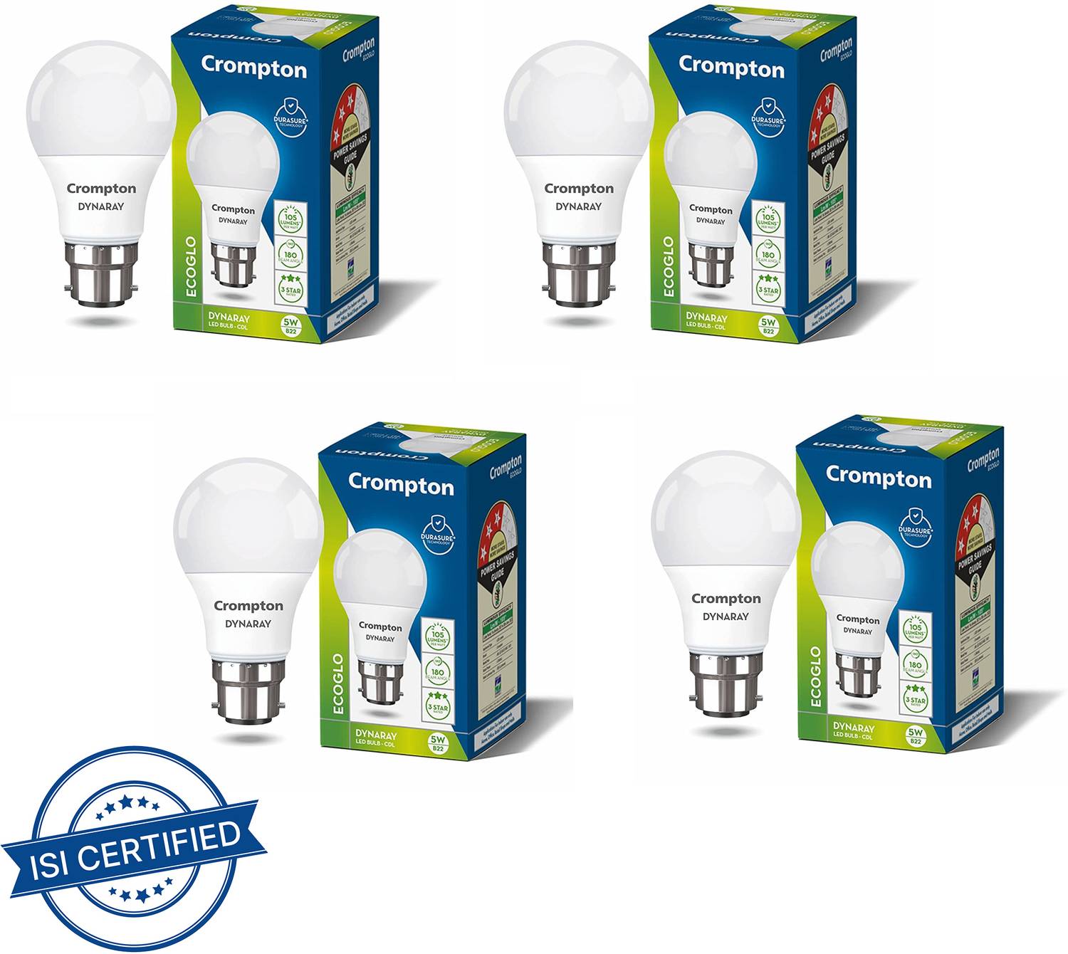 Crompton 5 W Basic Standard B22 LED Bulb