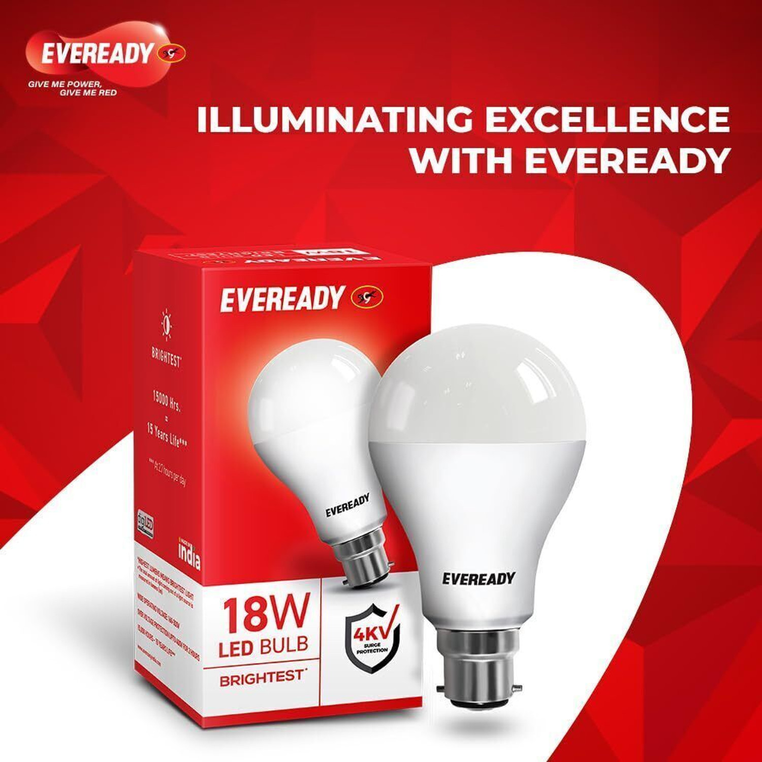 Image of EVEREADY 18 W Basic Standard B22 LED Bulb