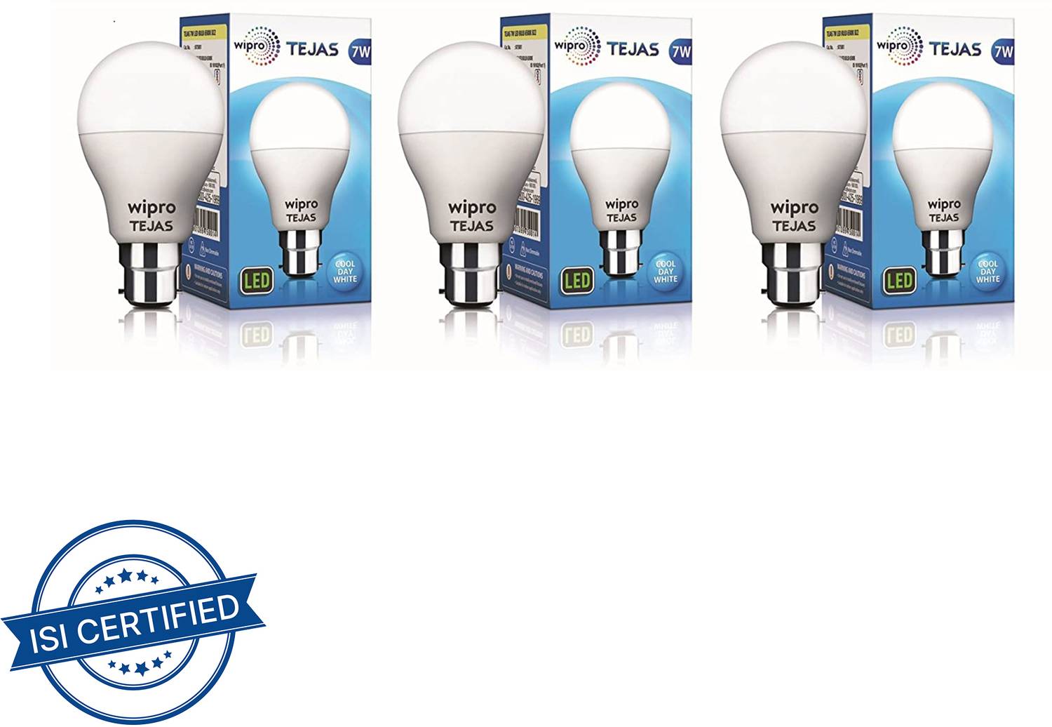 Wipro 7 W Basic Standard B22 LED Bulb
