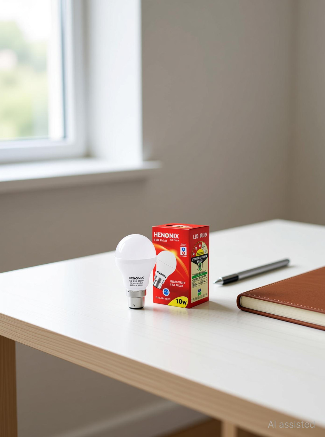 Image of HENONIX 10 W Eye Safety Compliance Round B22 LED Bulb