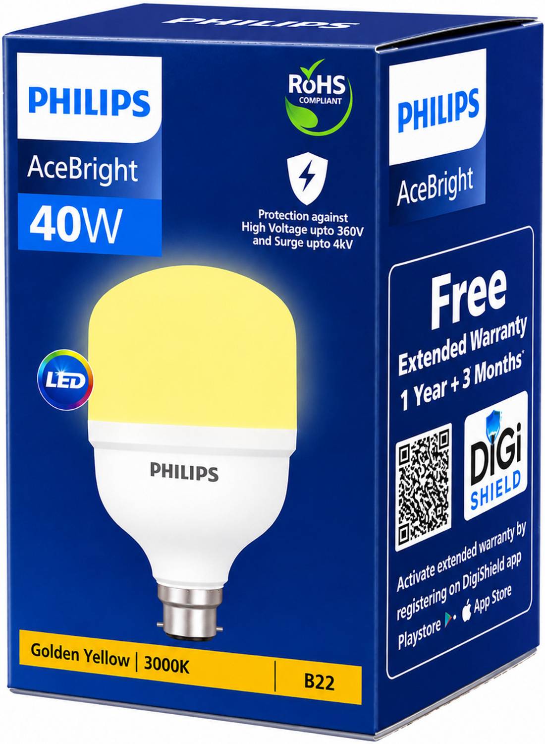 PHILIPS 40 W Basic Standard B22 LED Bulb