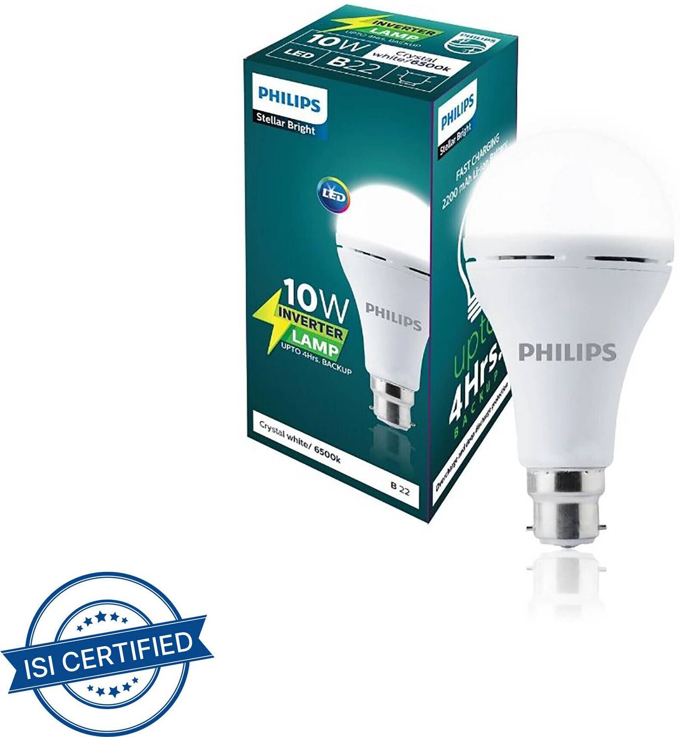 PHILIPS 10 W Inverter Round B22 LED Bulb