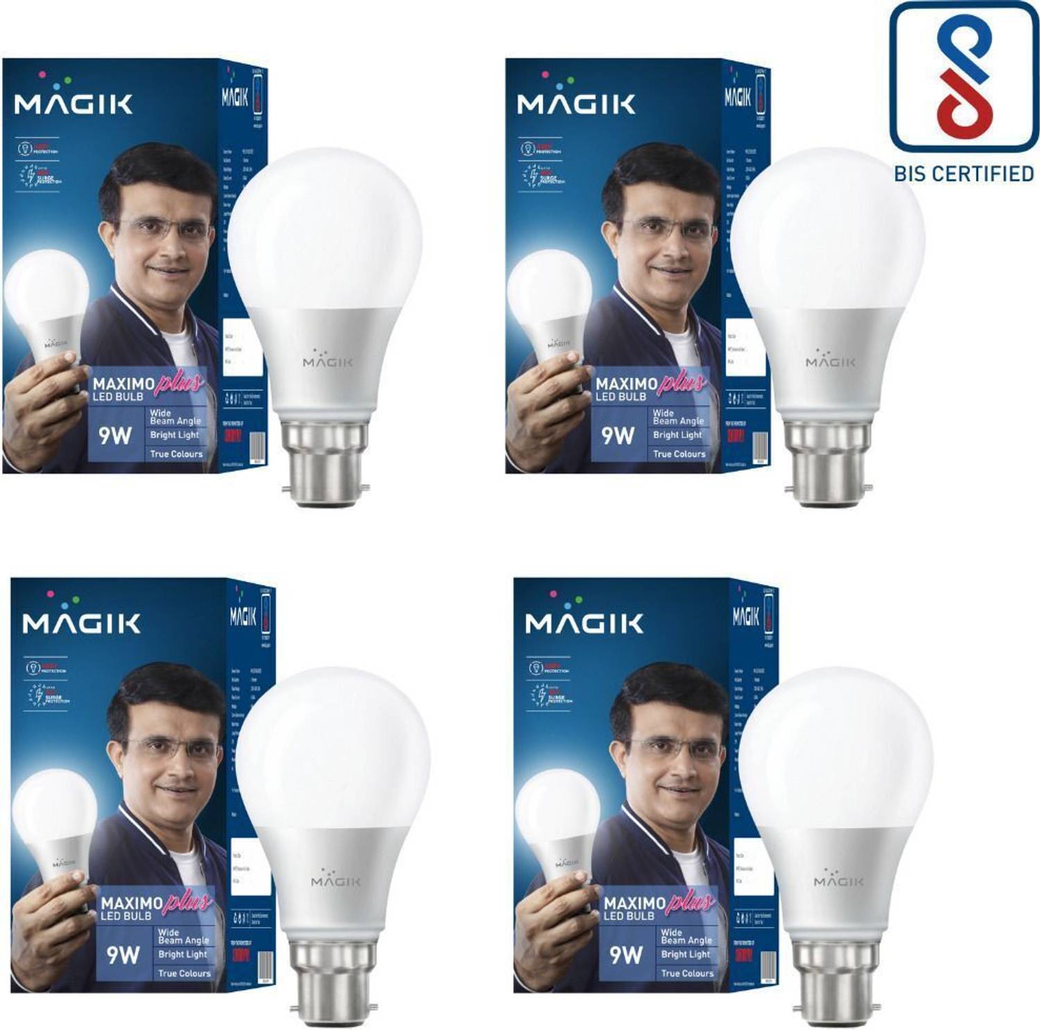Magik 9 W Basic Standard B22 LED Bulb