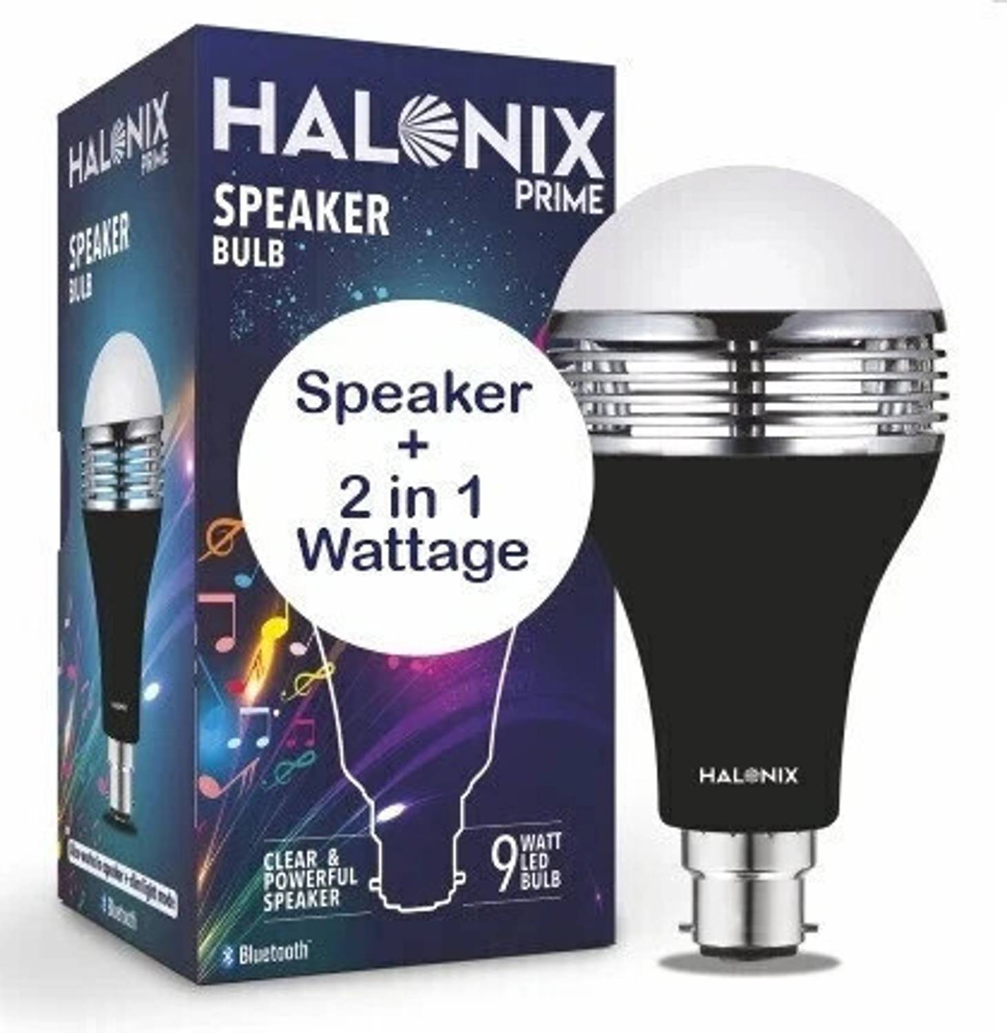 HALONIX 9W Bluetooth Round B22 LED Bulb - Image 1