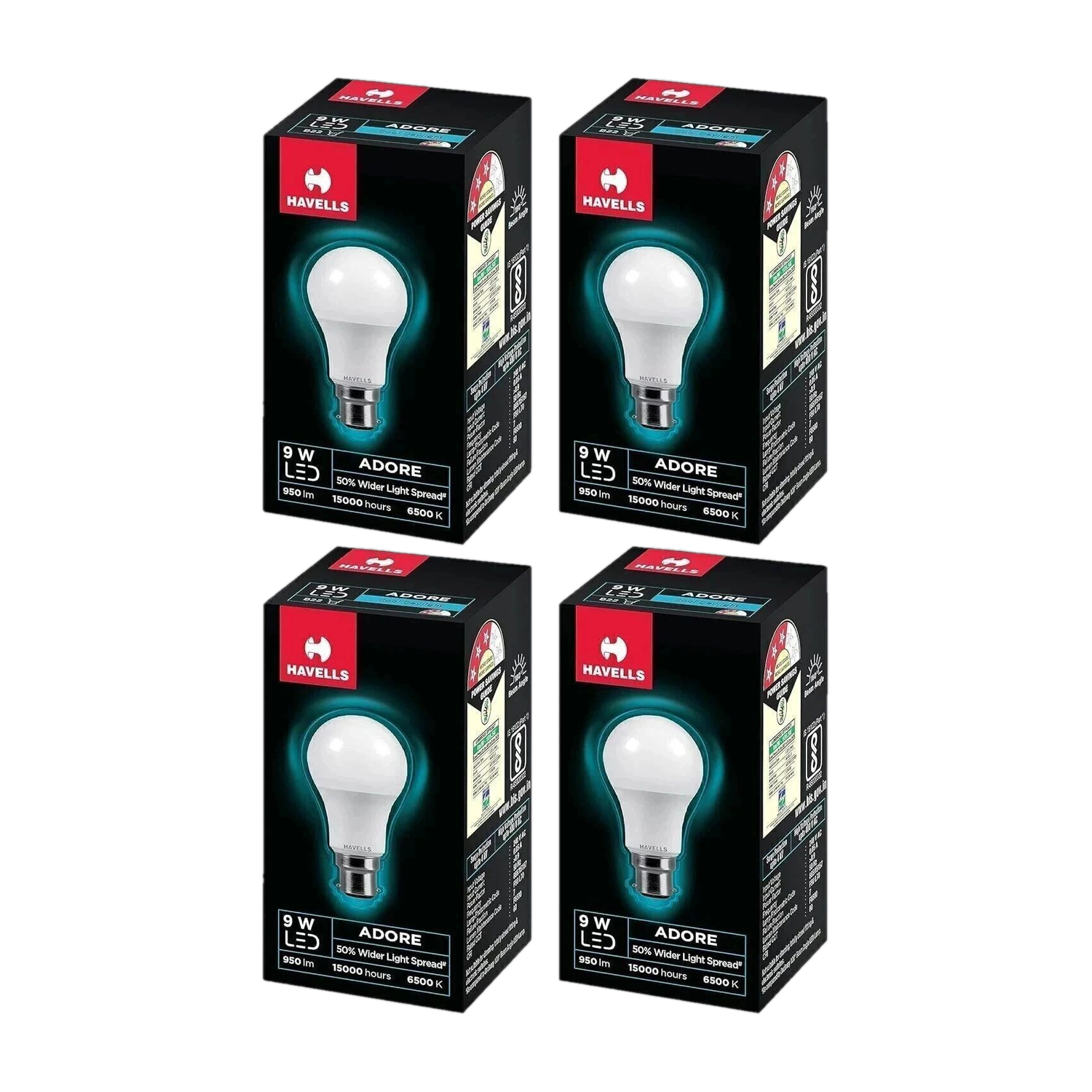 HAVELLS 9 W Basic Standard B22 LED Bulb (White, Pack of...
