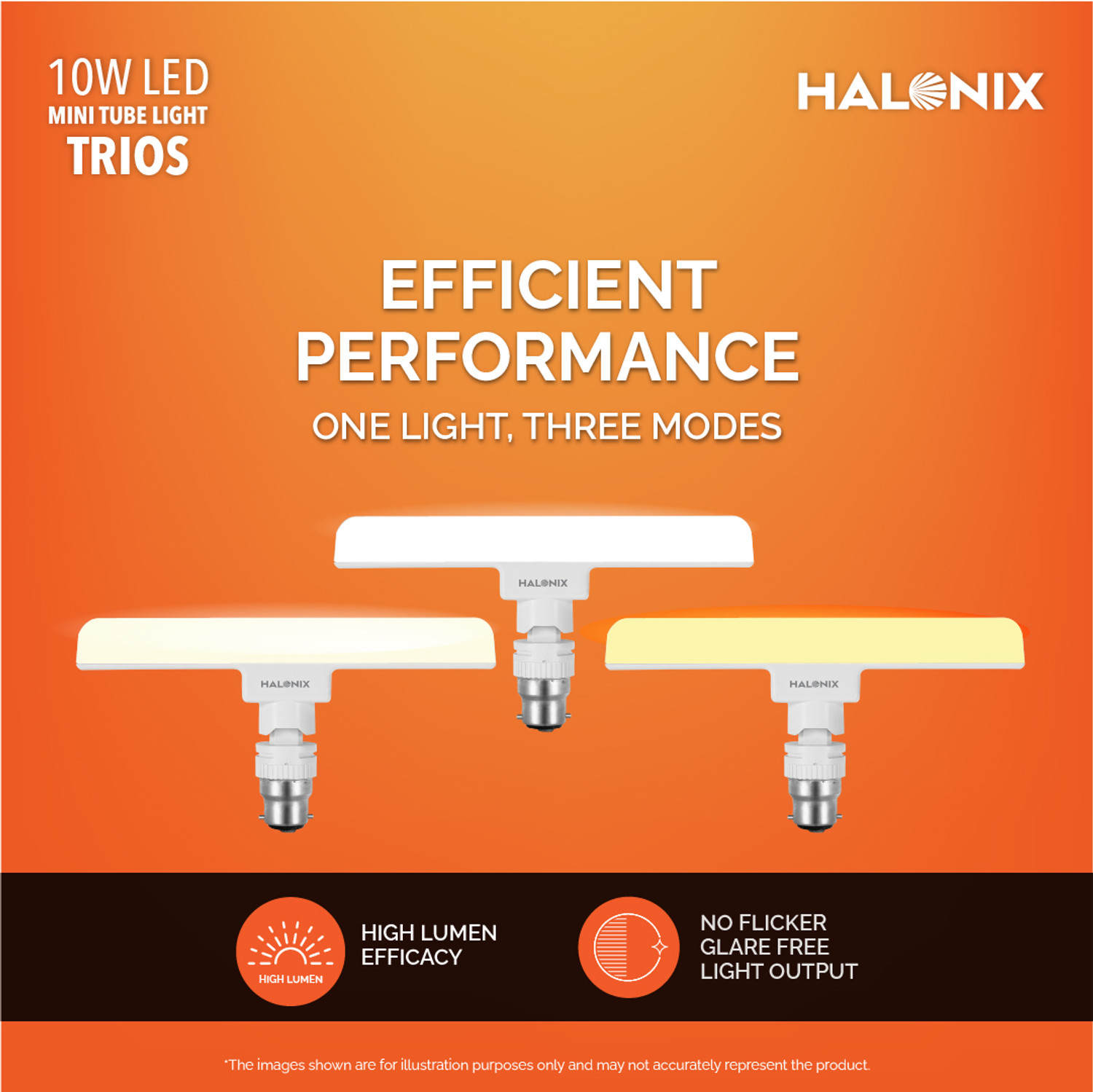 Image of HALONIX 10 W Basic T-Bulb B22 D LED Bulb