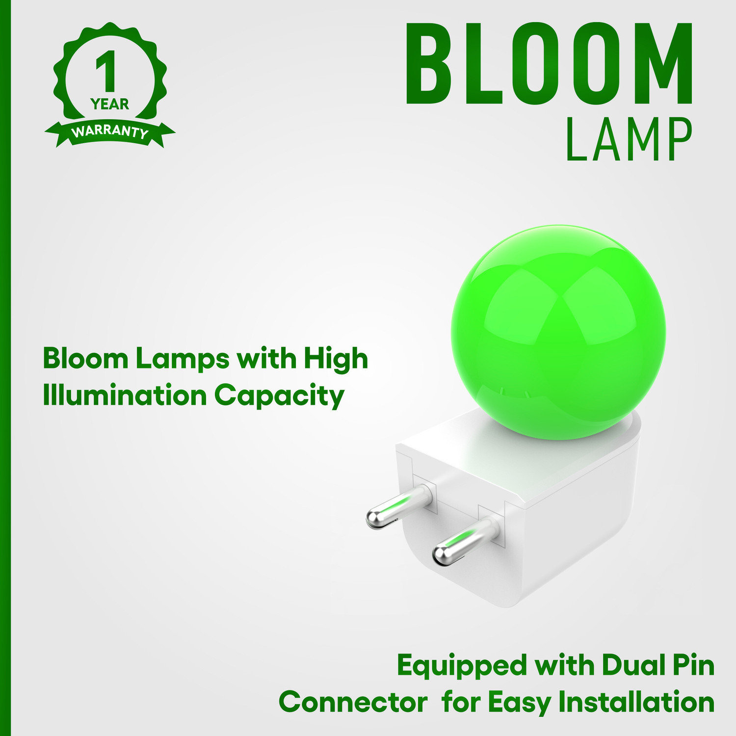 Image of Fybros 0.5 W Basic Decorative Plug & Play, 2 Pin Night Bulb
