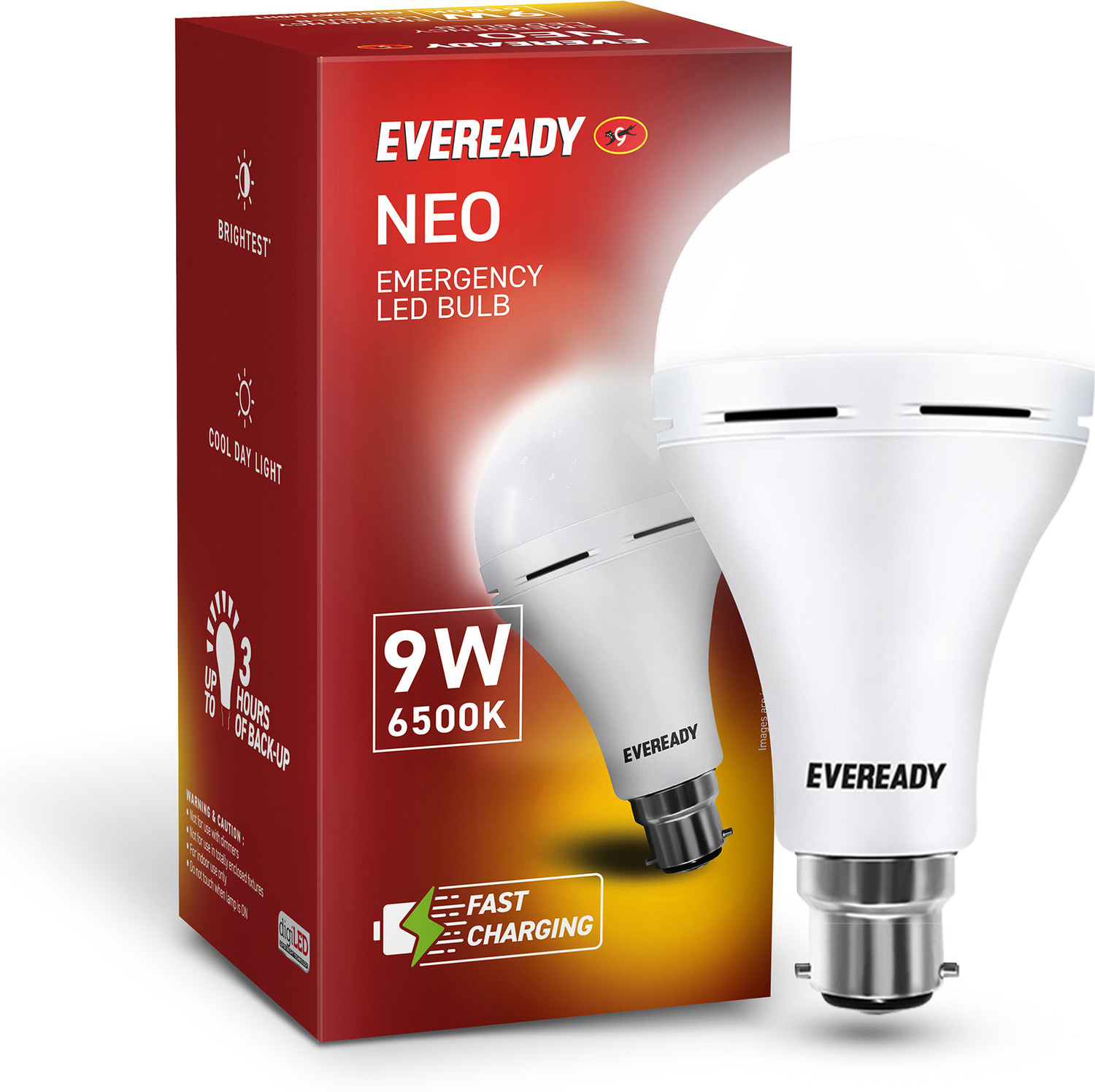 Image of EVEREADY 9 W Inverter Standard B22 Inverter Bulb (White)