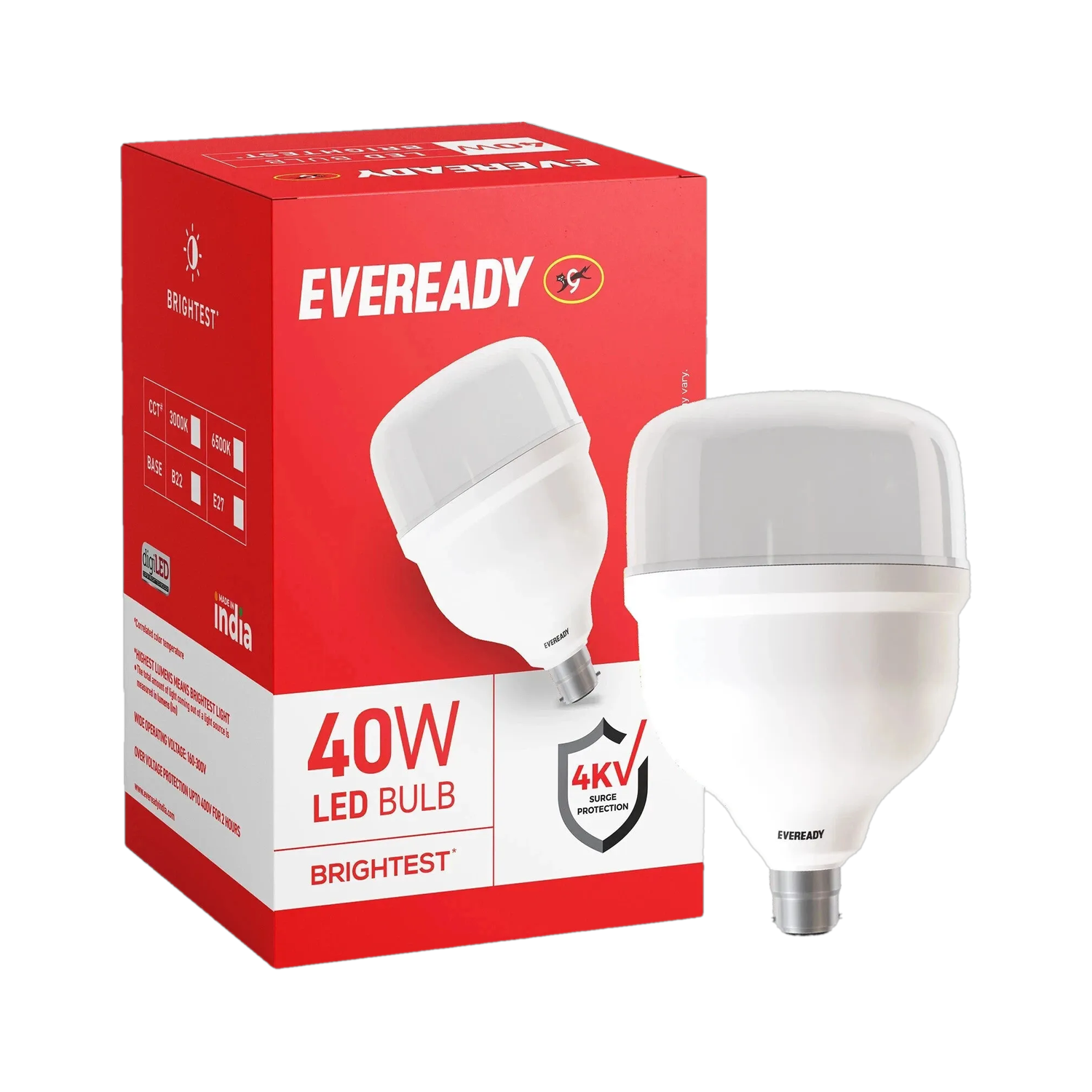 EVEREADY 40 W Flickering, Eye Safety Compliance Standard B22 LED Bulb Rs. 304 - Flipkart