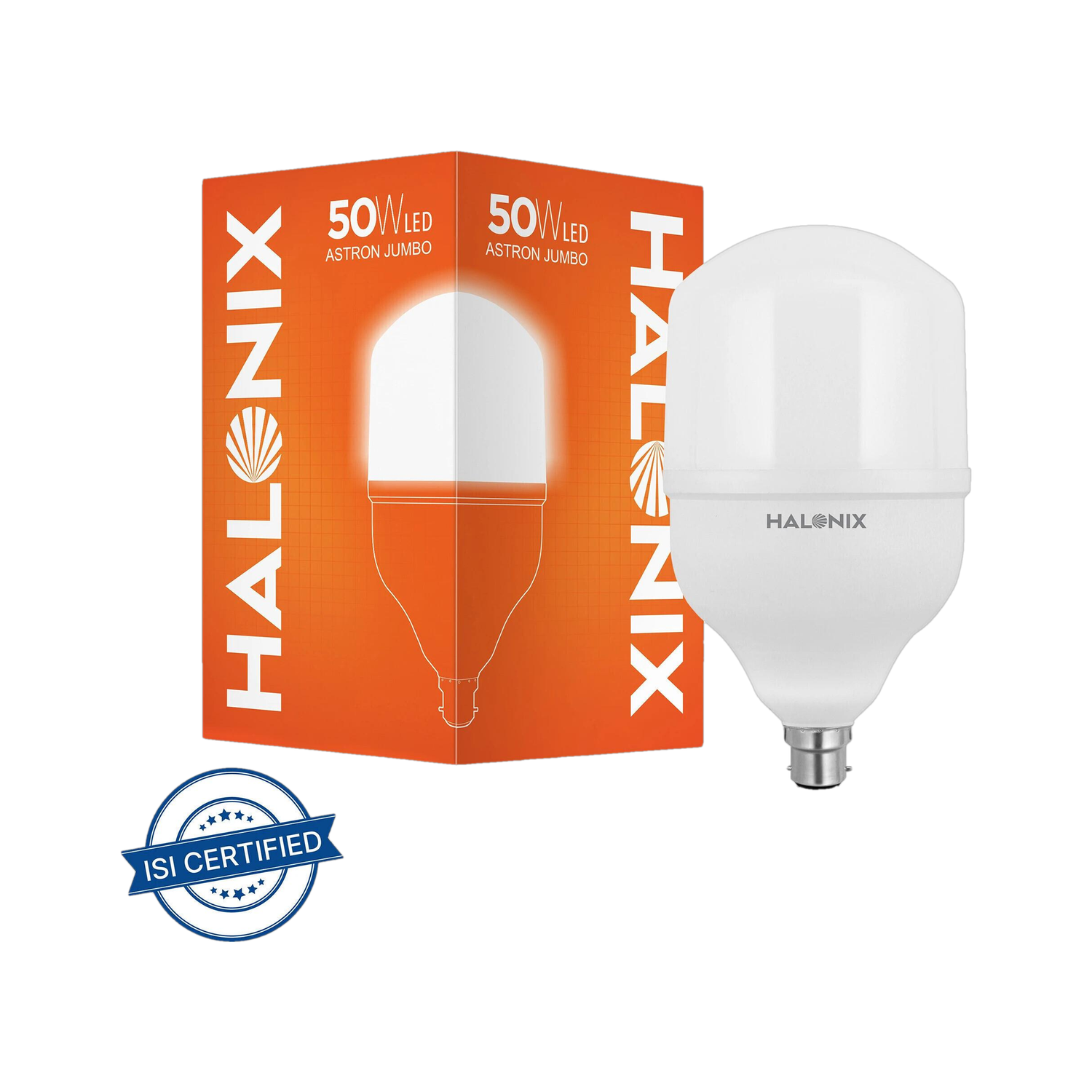 HALONIX 50 W Basic Round B22 LED Bulb