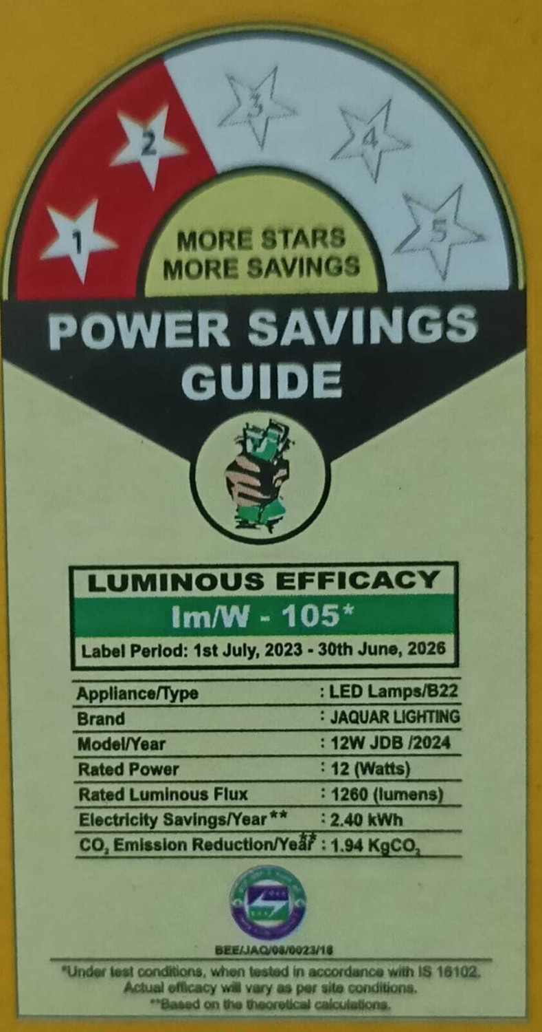 Image of Jaquar 12 W Basic Standard B22 LED Bulb