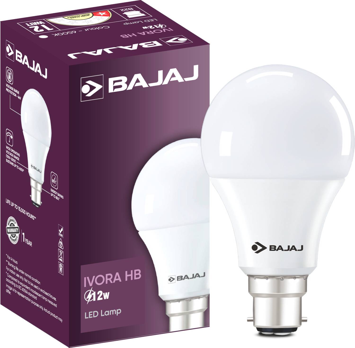 BAJAJ 12 W Basic Standard B22 LED Bulb